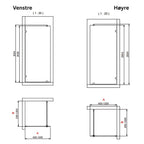 INR Dusjvegg ARC 20 Original Skjermvegg Måltilpasset
