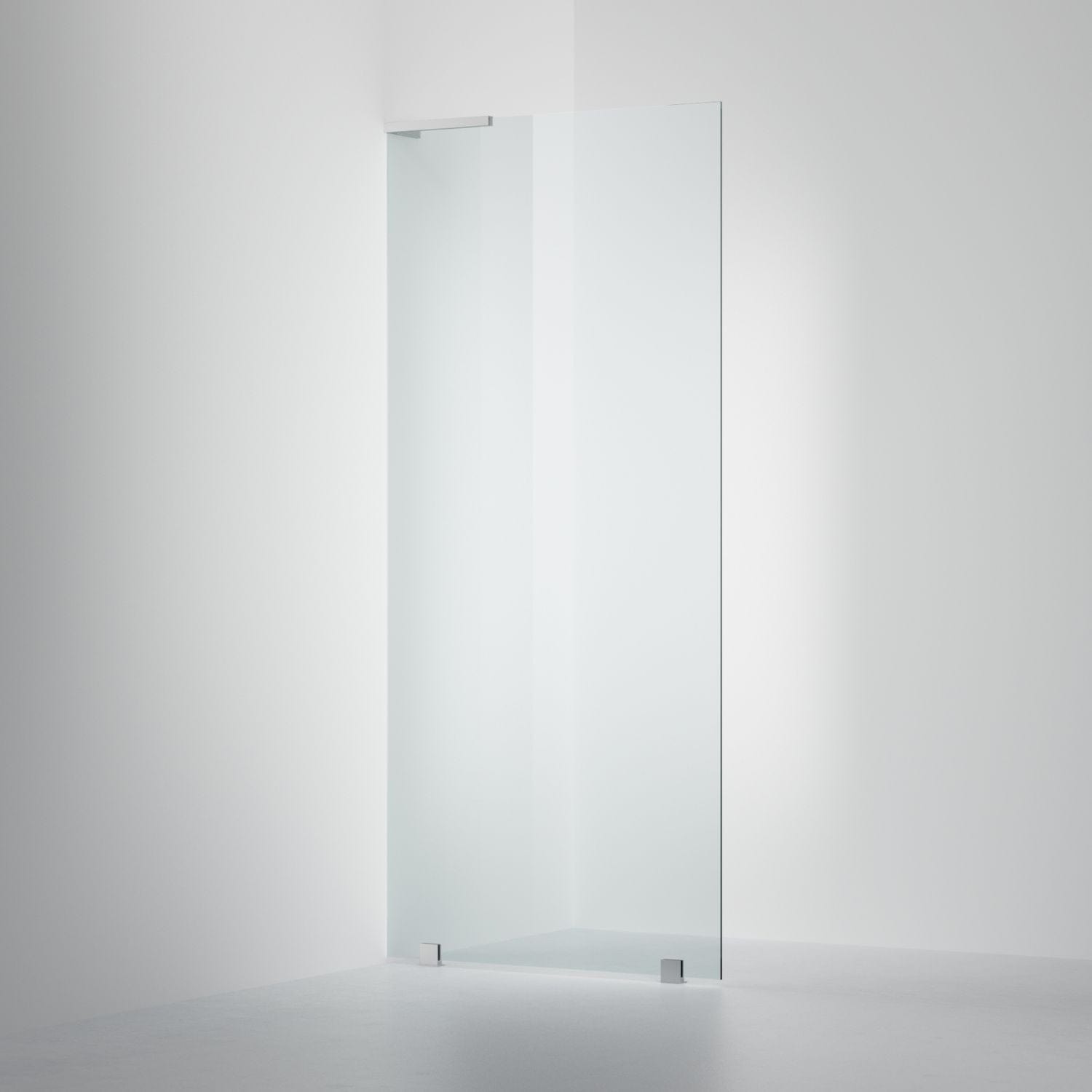 INR Dusjvegg ARC 20 Original Skjermvegg Måltilpasset Krom / Måltilpasset - venstre / Klart glass INR Iconic Nordic Rooms Dusjvegg INR-120402500