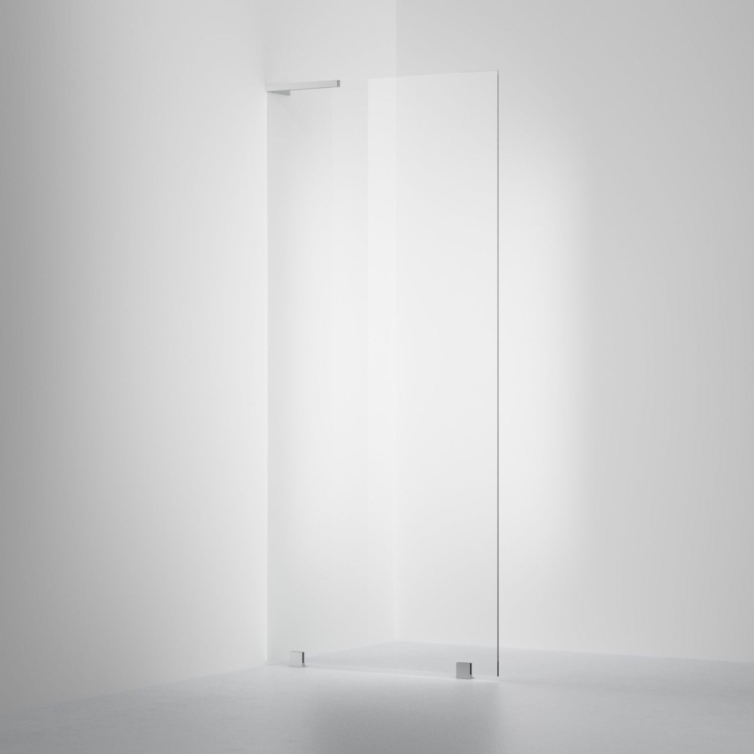 INR Iconic Nordic Rooms Dusjvegg ARC 20 Original Skjermvegg Måltilpasset Krom / Venstre Opal Klart Glass