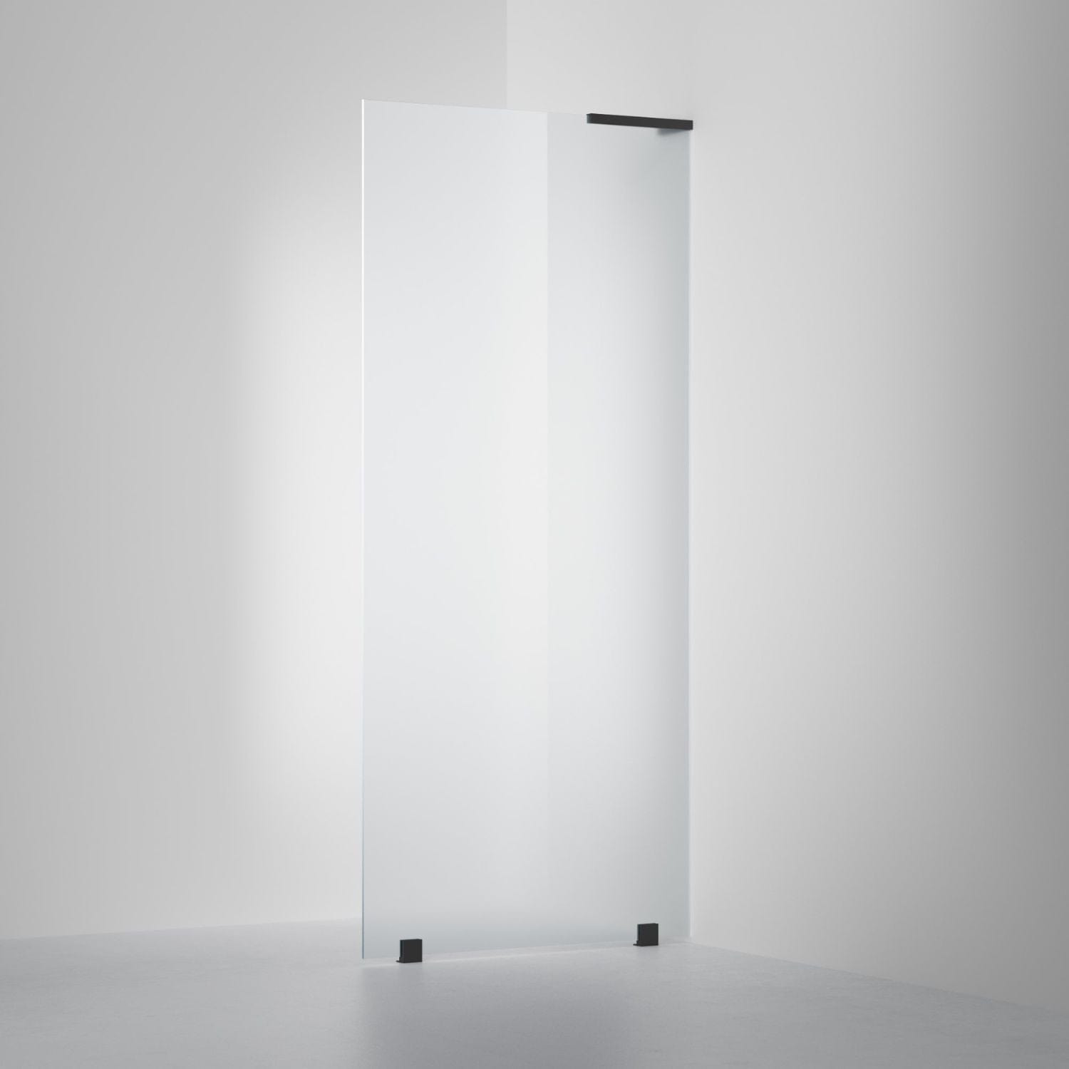 INR Dusjvegg ARC 20 Original Skjermvegg Måltilpasset Svart matt / Måltilpasset - høyre / Frost glass INR Iconic Nordic Rooms Dusjvegg INR-120510100