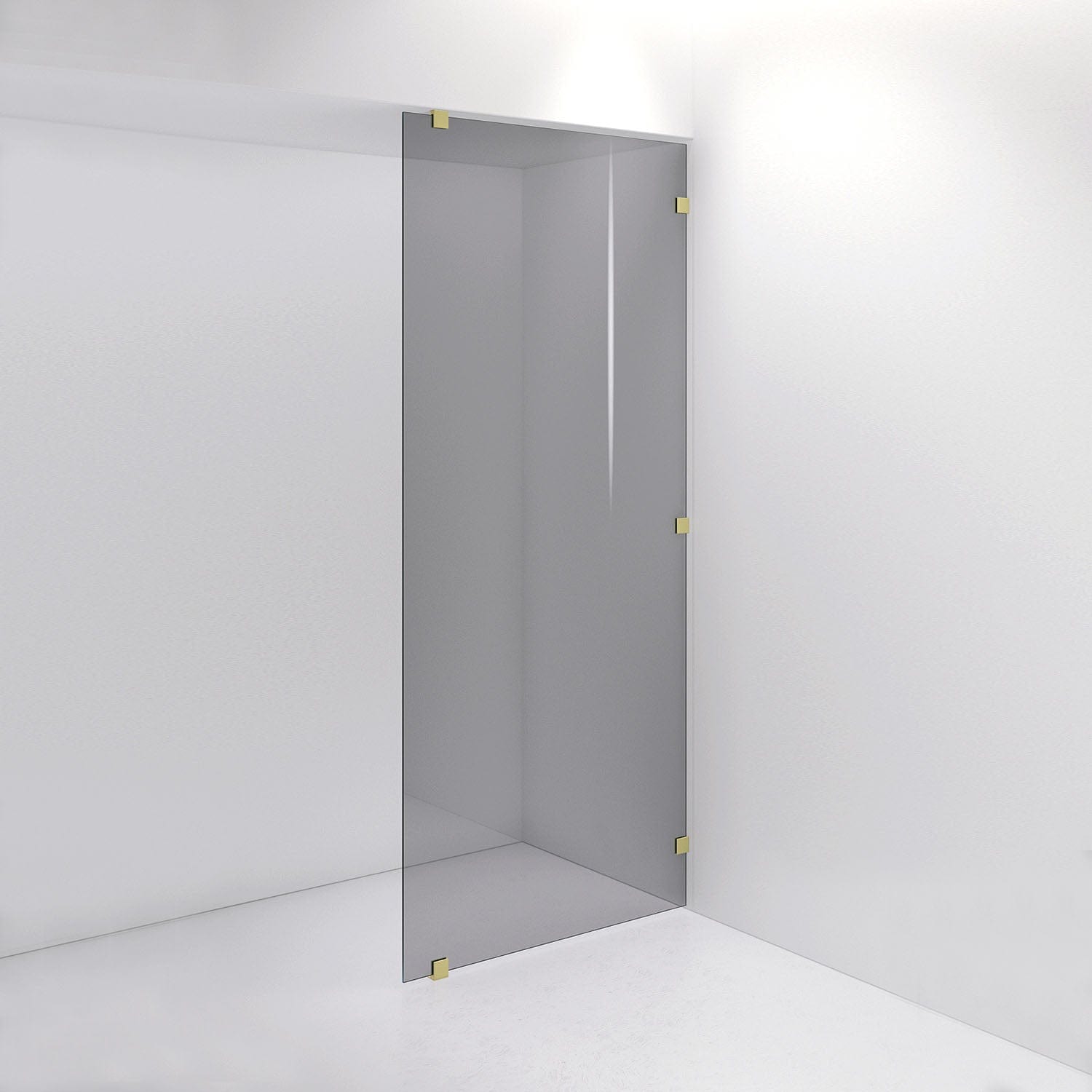 INR Dusjvegg ARC 20 Plus Måltilpasset Brushed brass / Måltilpasset / Grått glass INR Iconic Nordic Rooms Dusjvegg INR-120103800