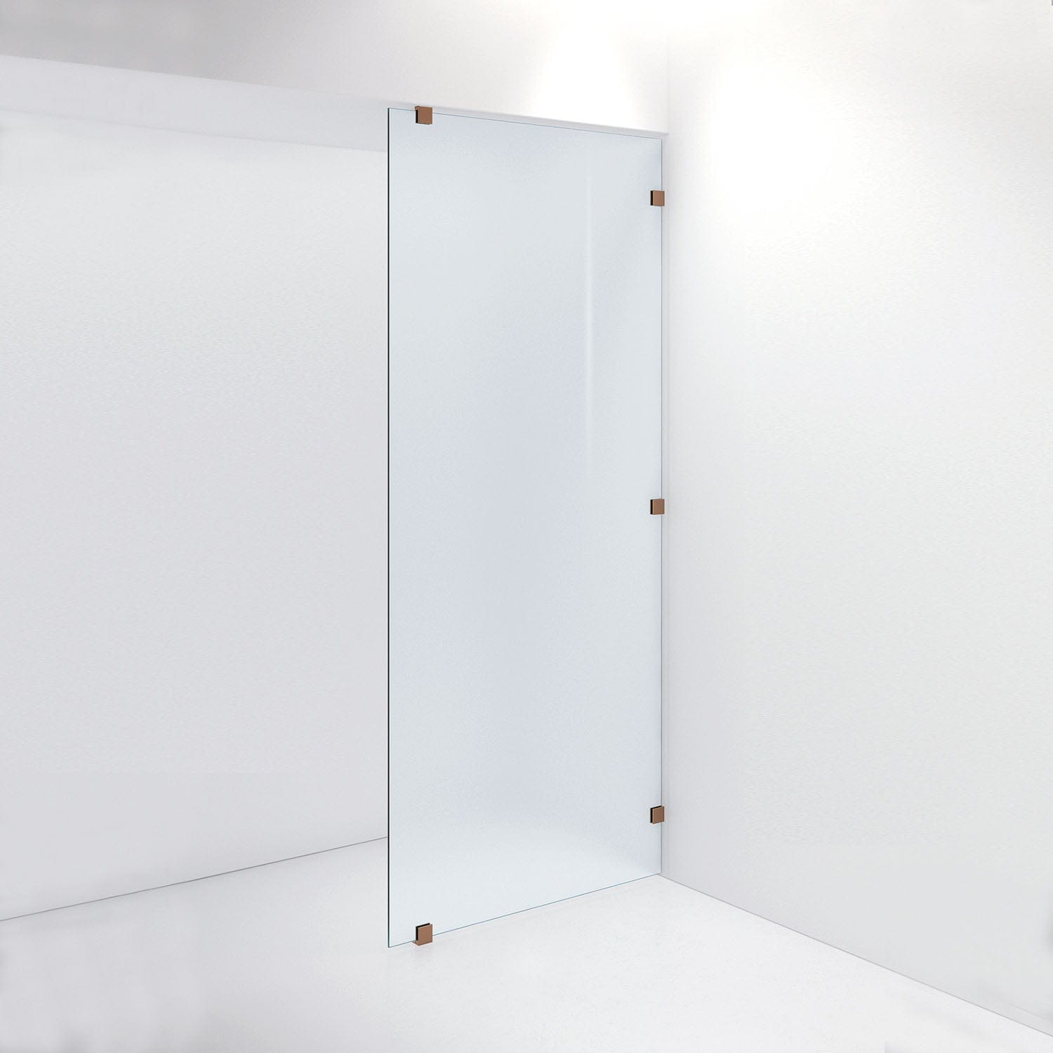 INR Dusjvegg ARC 20 Plus Måltilpasset Brushed bronze / Måltilpasset / Frostet glass INR Iconic Nordic Rooms Dusjvegg INR-120110600