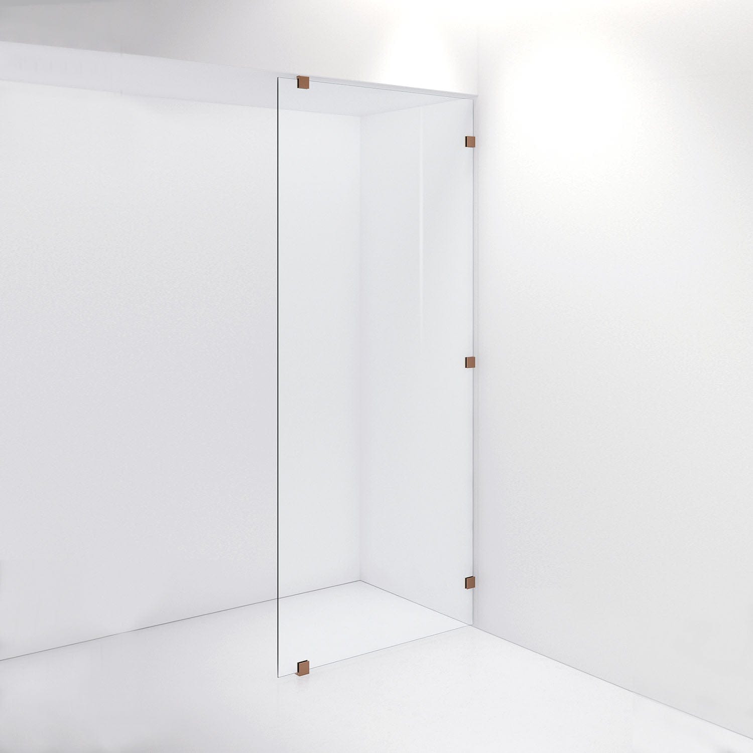 INR Dusjvegg ARC 20 Plus Måltilpasset Brushed bronze / Måltilpasset / Opal klart glass INR Iconic Nordic Rooms Dusjvegg INR-120112600