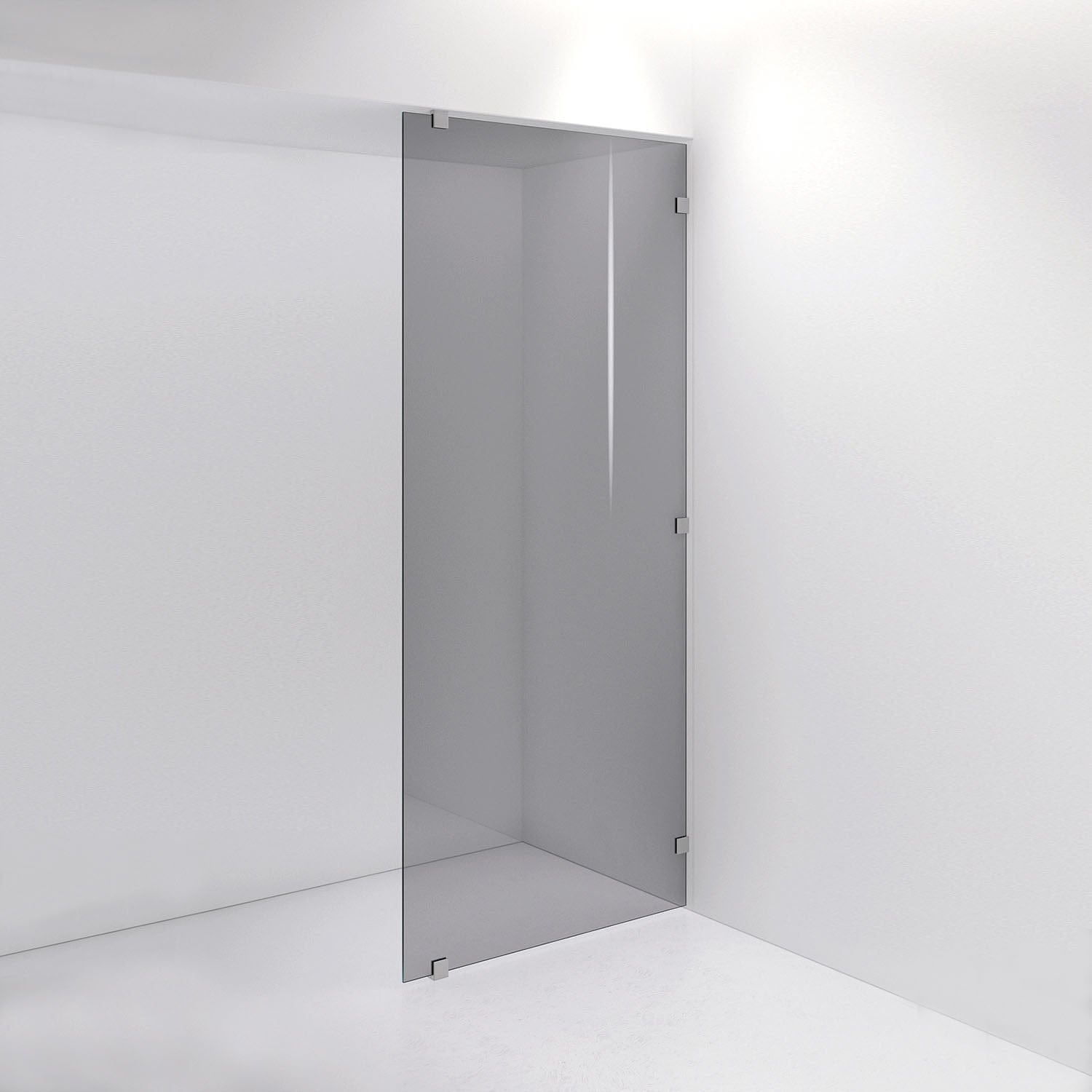 INR Dusjvegg ARC 20 Plus Måltilpasset Brushed stainless / Måltilpasset / Grått glass INR Iconic Nordic Rooms Dusjvegg INR-120103400