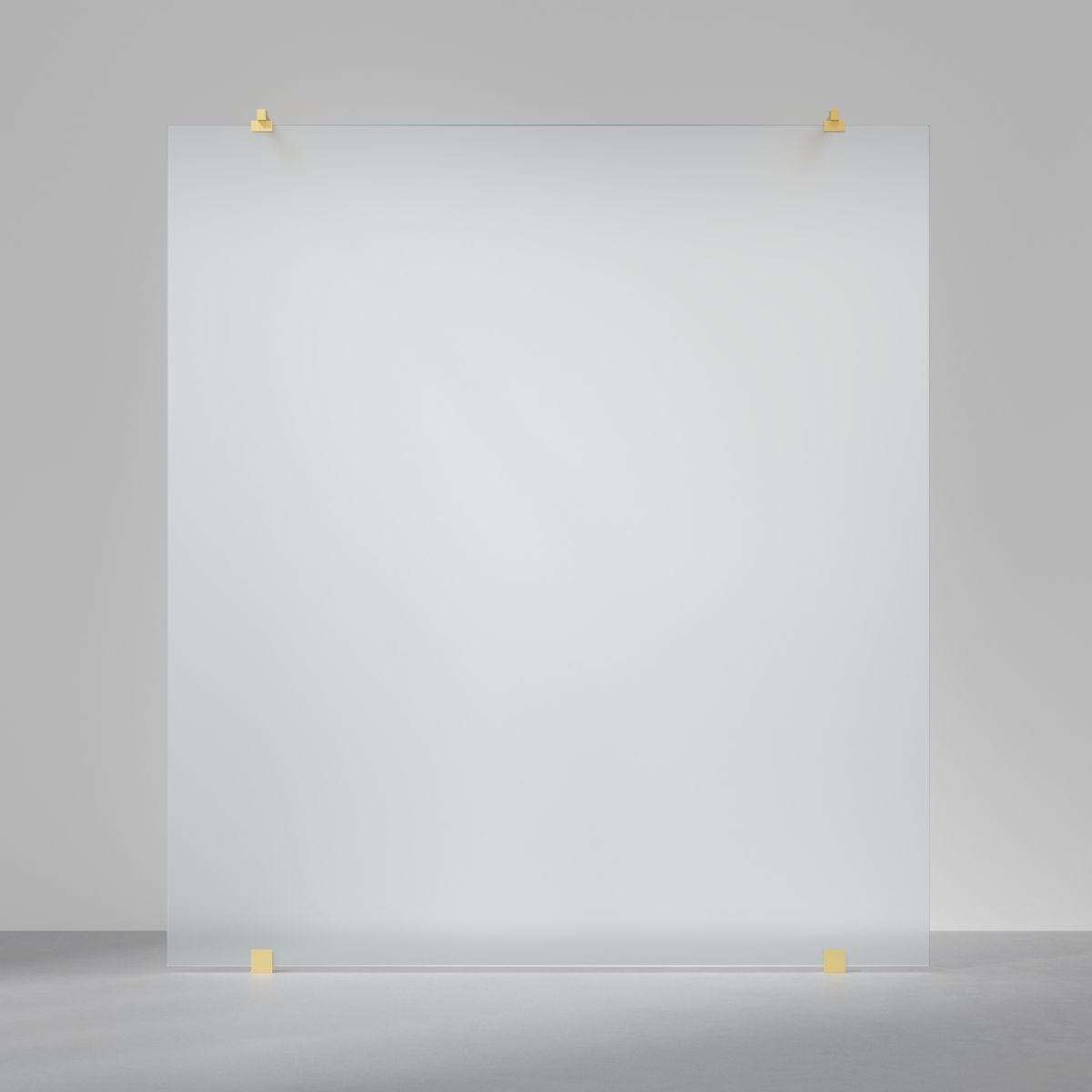 INR Dusjvegg ARC 43 Original Måltilpasset Brushed brass / Måltilpasset / Frostet glass INR Iconic Nordic Rooms Dusjvegg INR-14310800