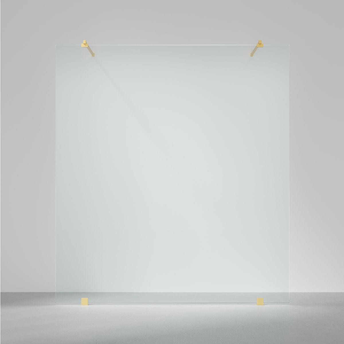 INR Dusjvegg ARC 43 Original Måltilpasset Brushed brass / Måltilpasset / Klart glass INR Iconic Nordic Rooms Dusjvegg INR-14302800