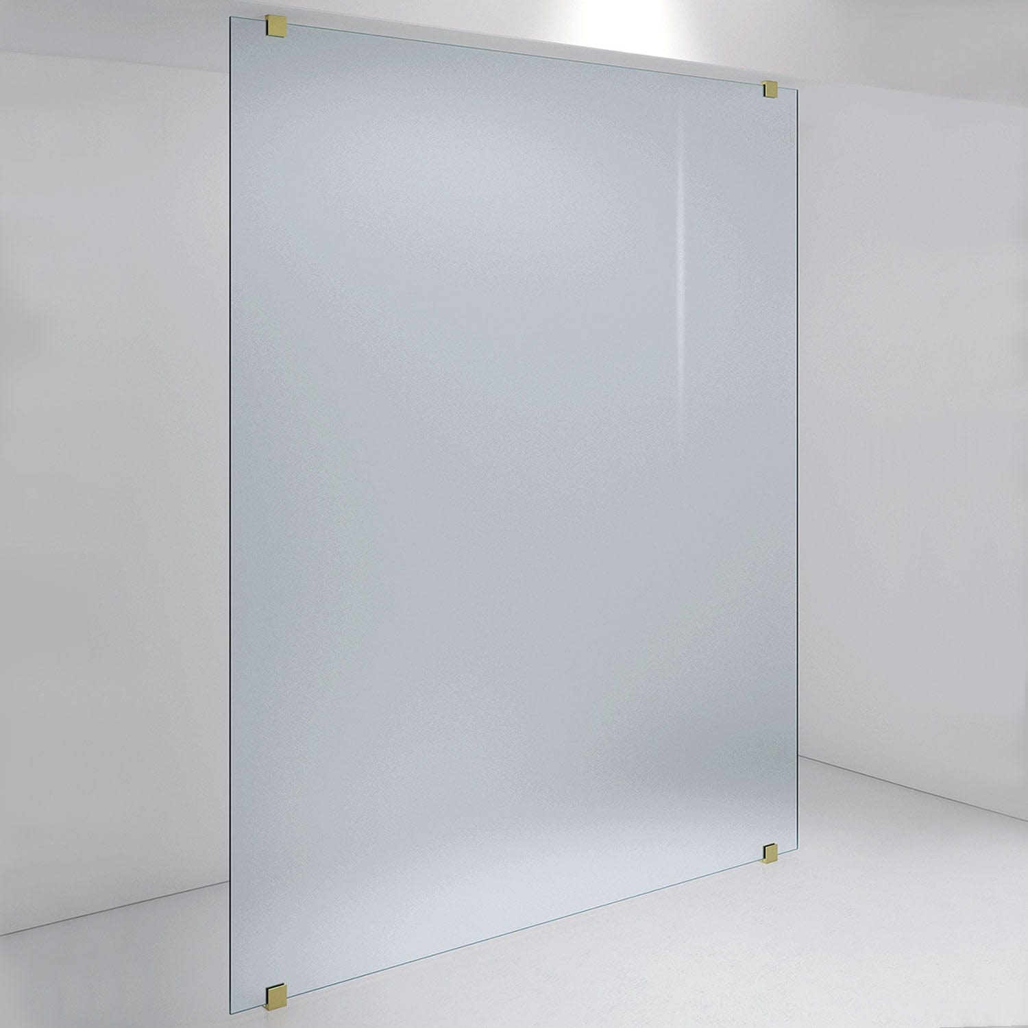 INR Dusjvegg ARC 43 Plus Måltilpasset Brushed brass / Måltilpasset / Frostet glass INR Iconic Nordic Rooms Dusjvegg INR-143110800