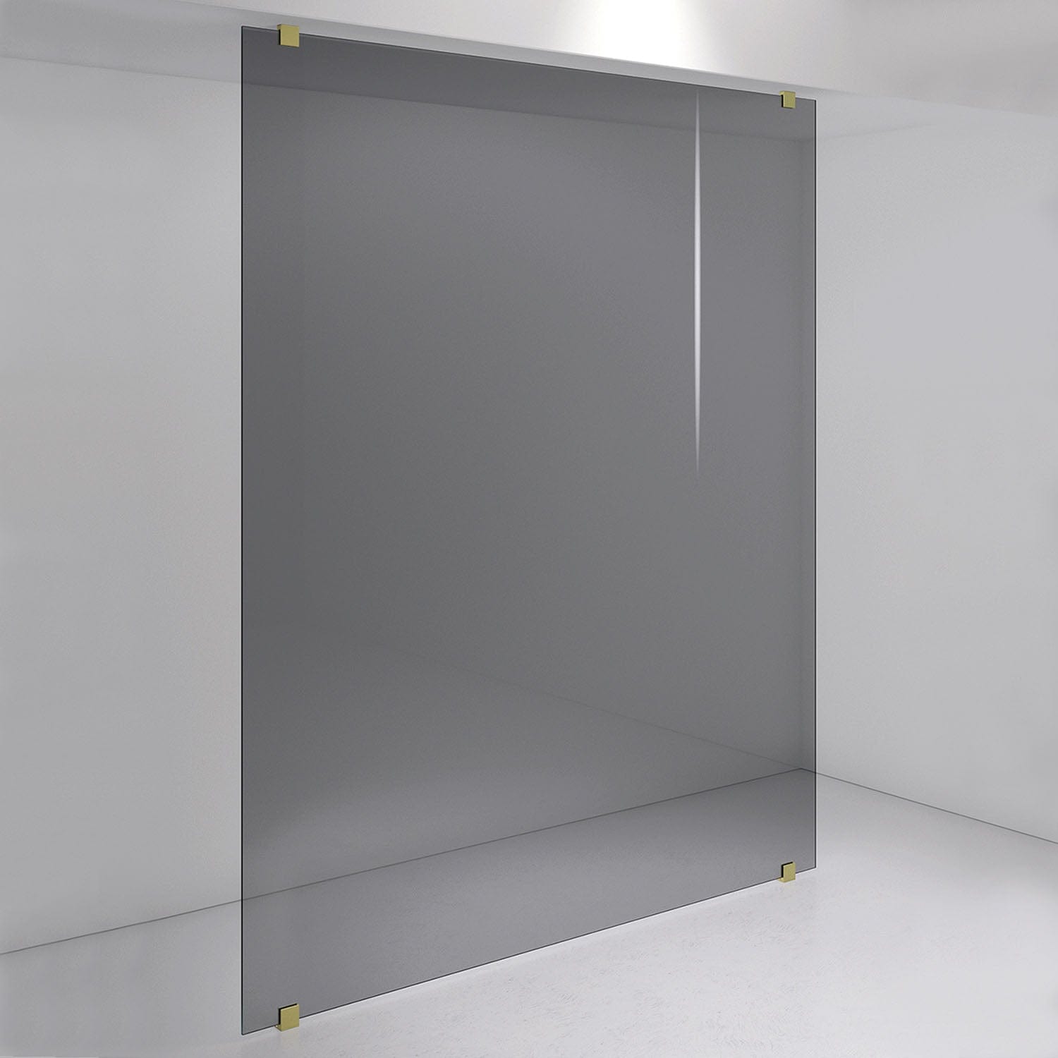 INR Dusjvegg ARC 43 Plus Måltilpasset Brushed brass / Måltilpasset / Grått glass INR Iconic Nordic Rooms Dusjvegg INR-143103800