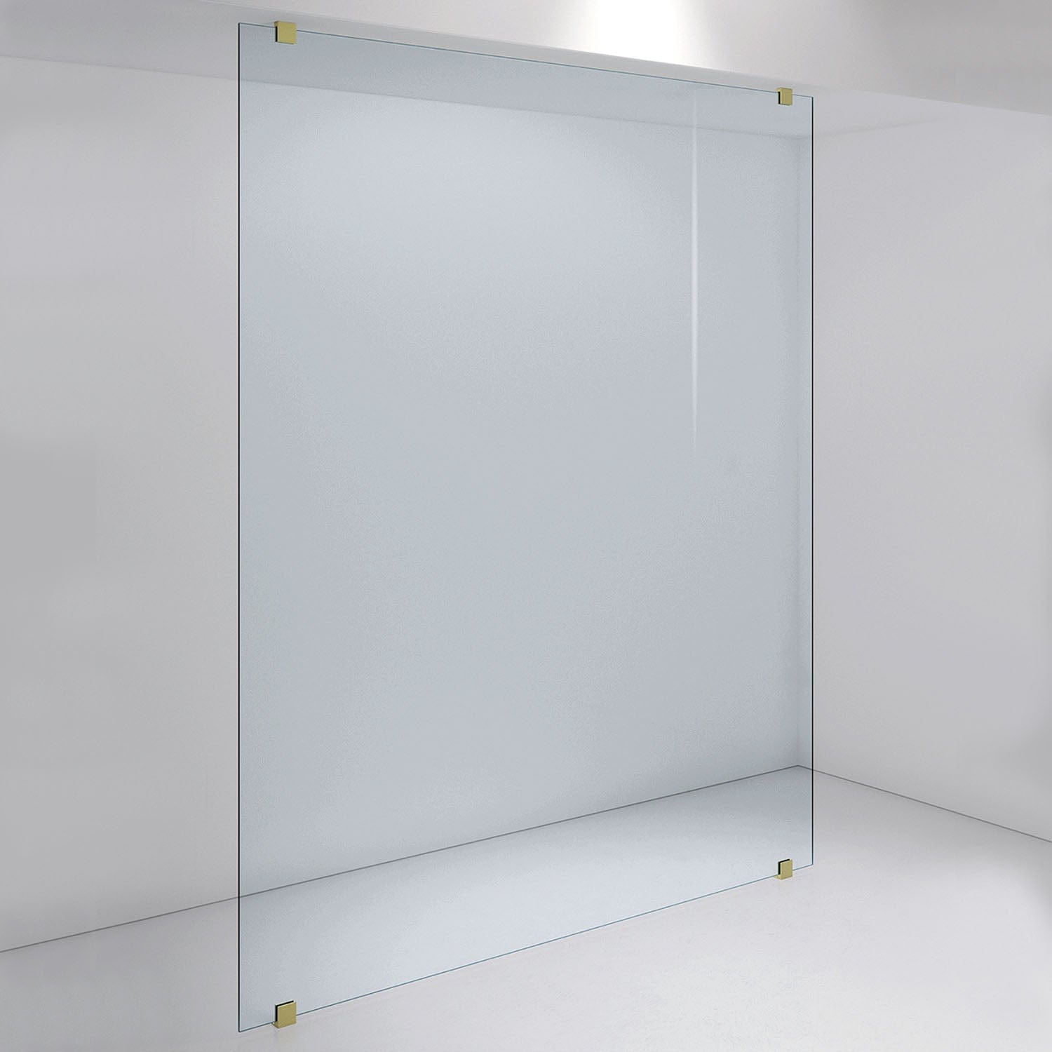 INR Dusjvegg ARC 43 Plus Måltilpasset Brushed brass / Måltilpasset / Klart glass INR Iconic Nordic Rooms Dusjvegg INR-143102800