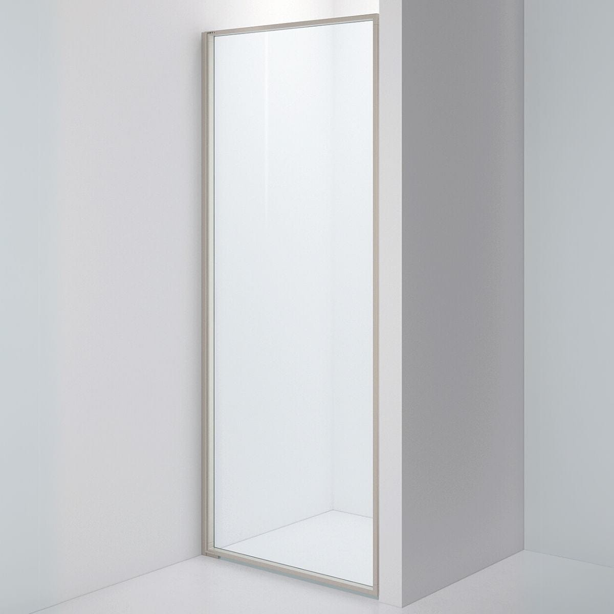 INR Dusjvegg EDGE 2 Måltilpasset - venstre / Stone / Klart glass INR Iconic Nordic Rooms Dusjvegg INR-202102400