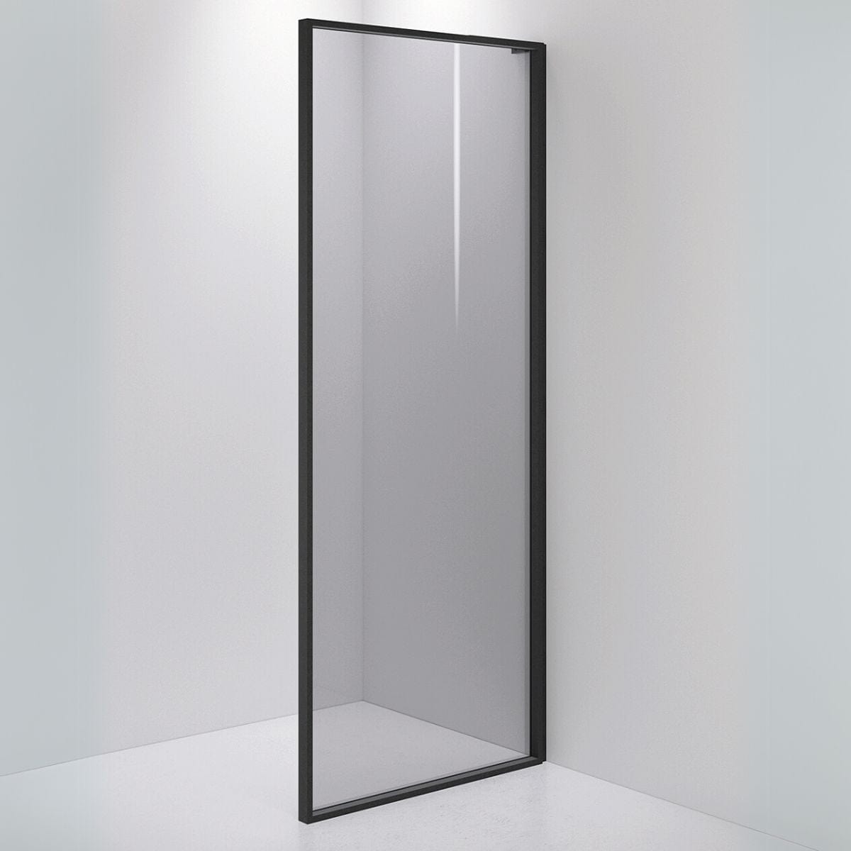 INR Dusjvegg EDGE 20 900 mm / Matt svart / Grått glass INR Iconic Nordic Rooms Dusjvegg INR-220003190