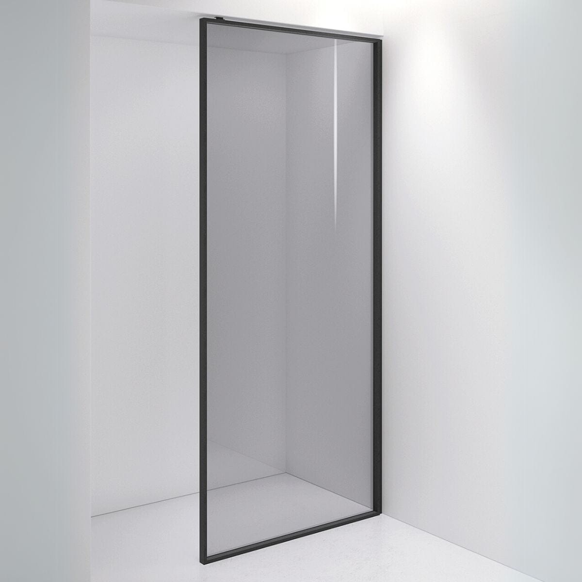 INR Dusjvegg EDGE 20 Plus 900 mm / Matt svart / Grått glass INR Iconic Nordic Rooms Dusjvegg