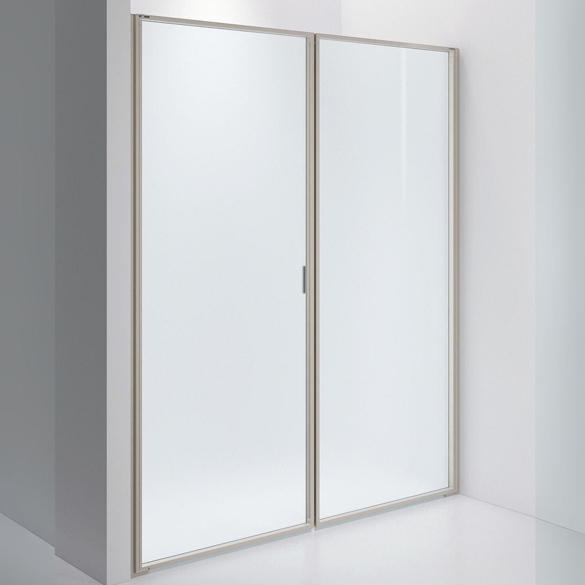 INR Dusjvegg EDGE 3 Måltilpasset / Stone / Frostet glass INR Iconic Nordic Rooms Dusjvegg INR-203010400