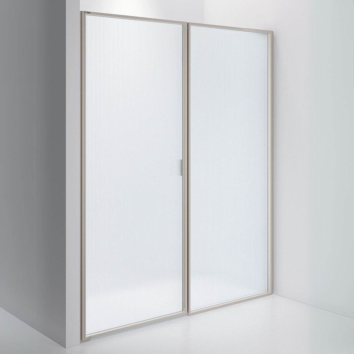 INR Dusjvegg EDGE 4 Måltilpasset - venstre / Stone / Sway glass INR Iconic Nordic Rooms Dusjvegg INR-204141400