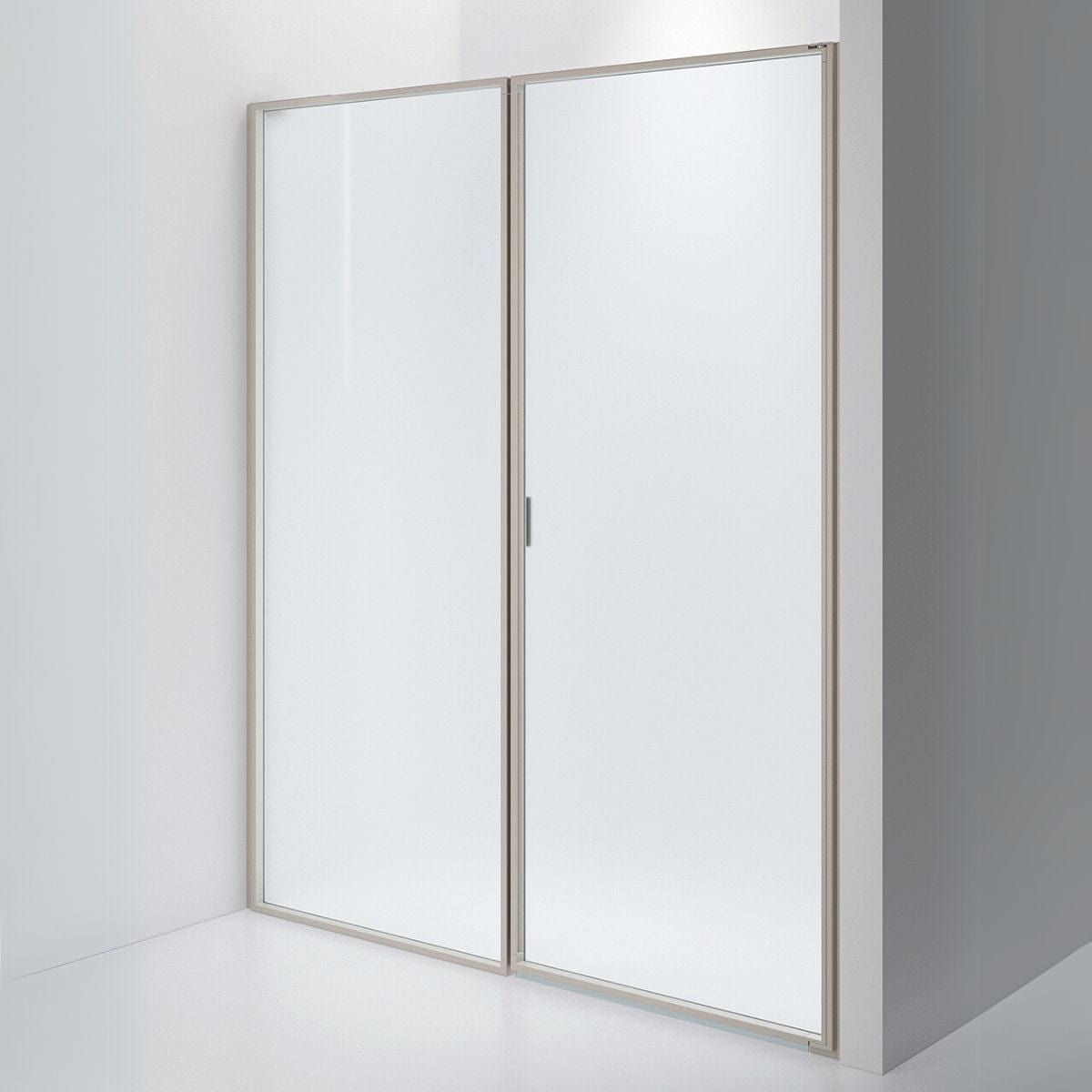 INR Dusjvegg EDGE 4 Måltlpasset - høyre / Stone / Frostet glass INR Iconic Nordic Rooms Dusjvegg INR-204210400
