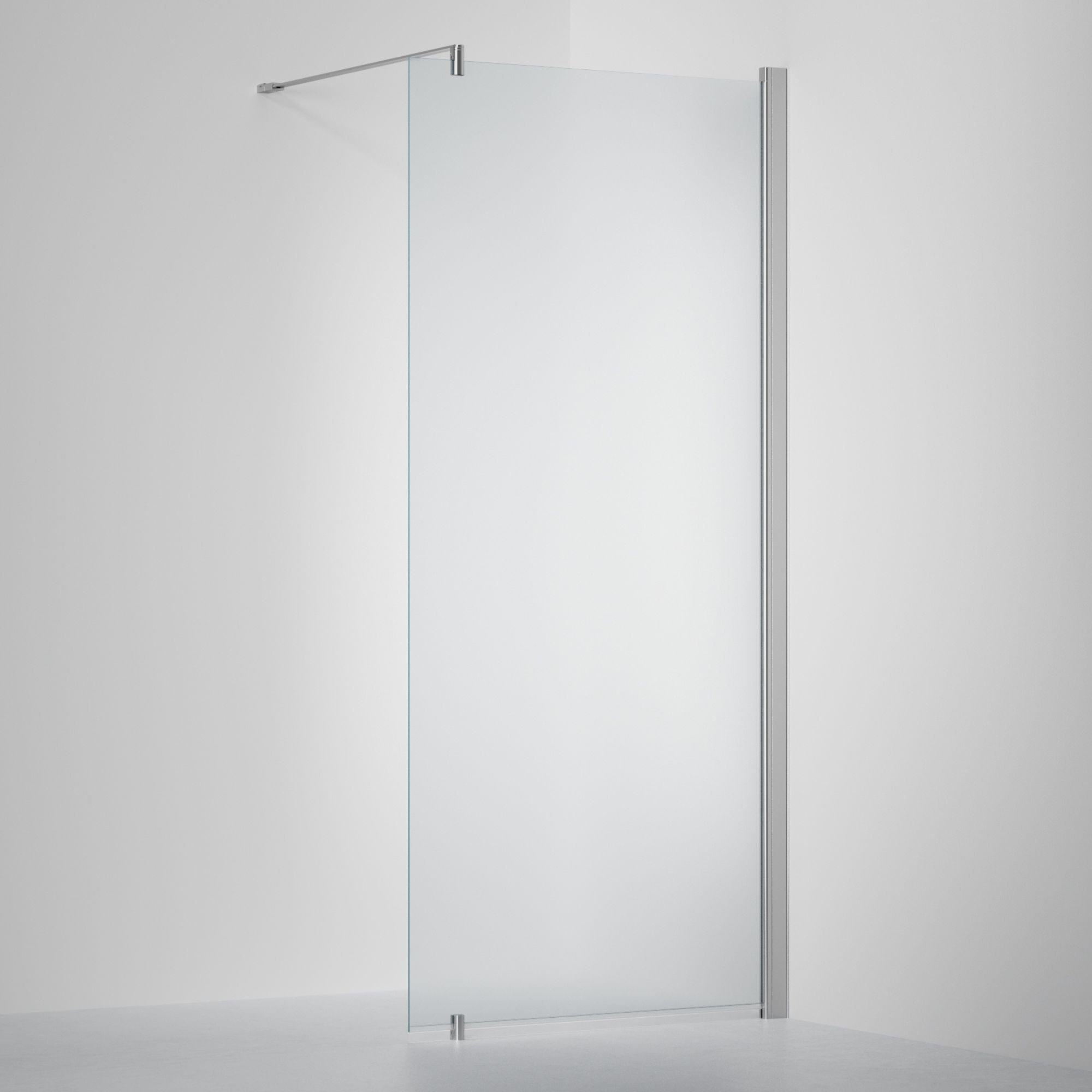 INR Dusjvegg LINC 20 Original Måltilpasset Krom / Måltilpasset - høyre / Frostet glass INR Iconic Nordic Rooms Dusjvegg INR-520210300