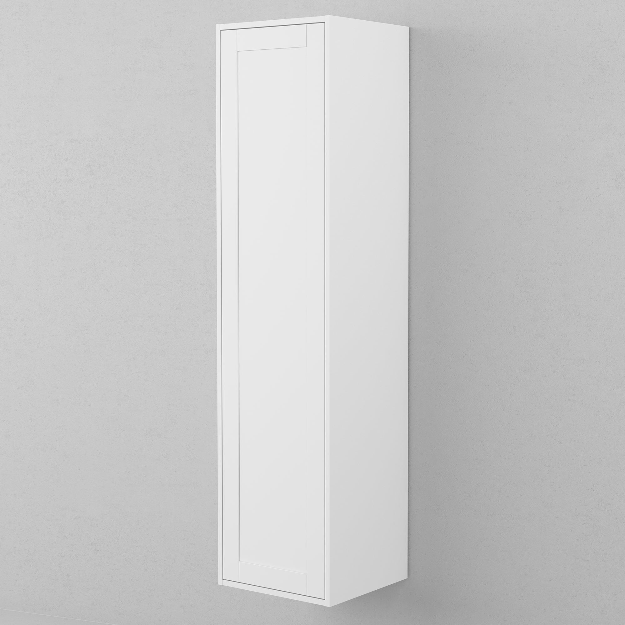 INR GRAND Classic Høyskap 5 Hyller B400xH1600xD400mm Premium white / Venstrehengslet INR Iconic Nordic Rooms Høyskap bad INR-354115V