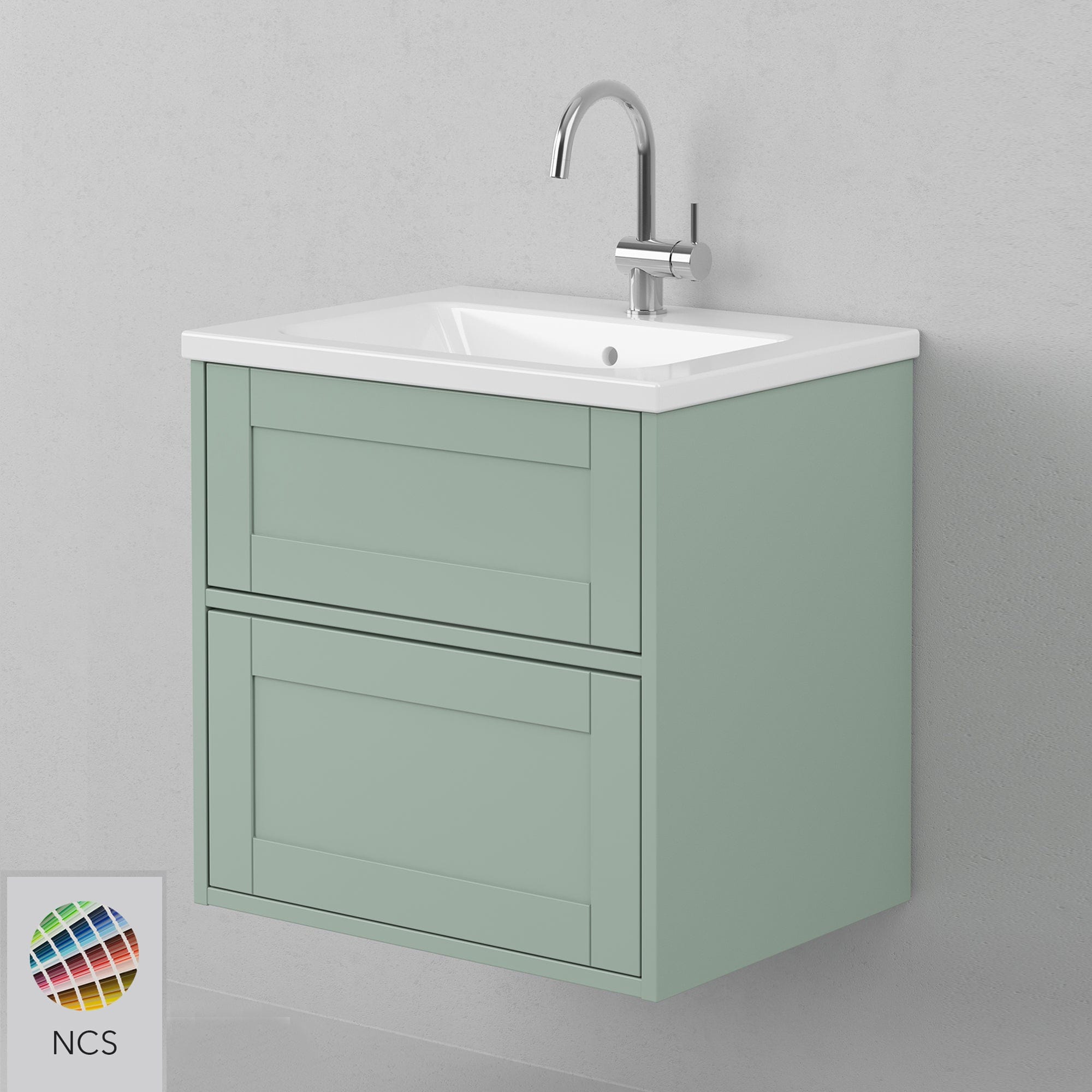 INR GRAND Classic Servantskap 2 Skuffer H570xD450mm NCS farge / 60cm INR Iconic Nordic Rooms Servantskap INR-334666