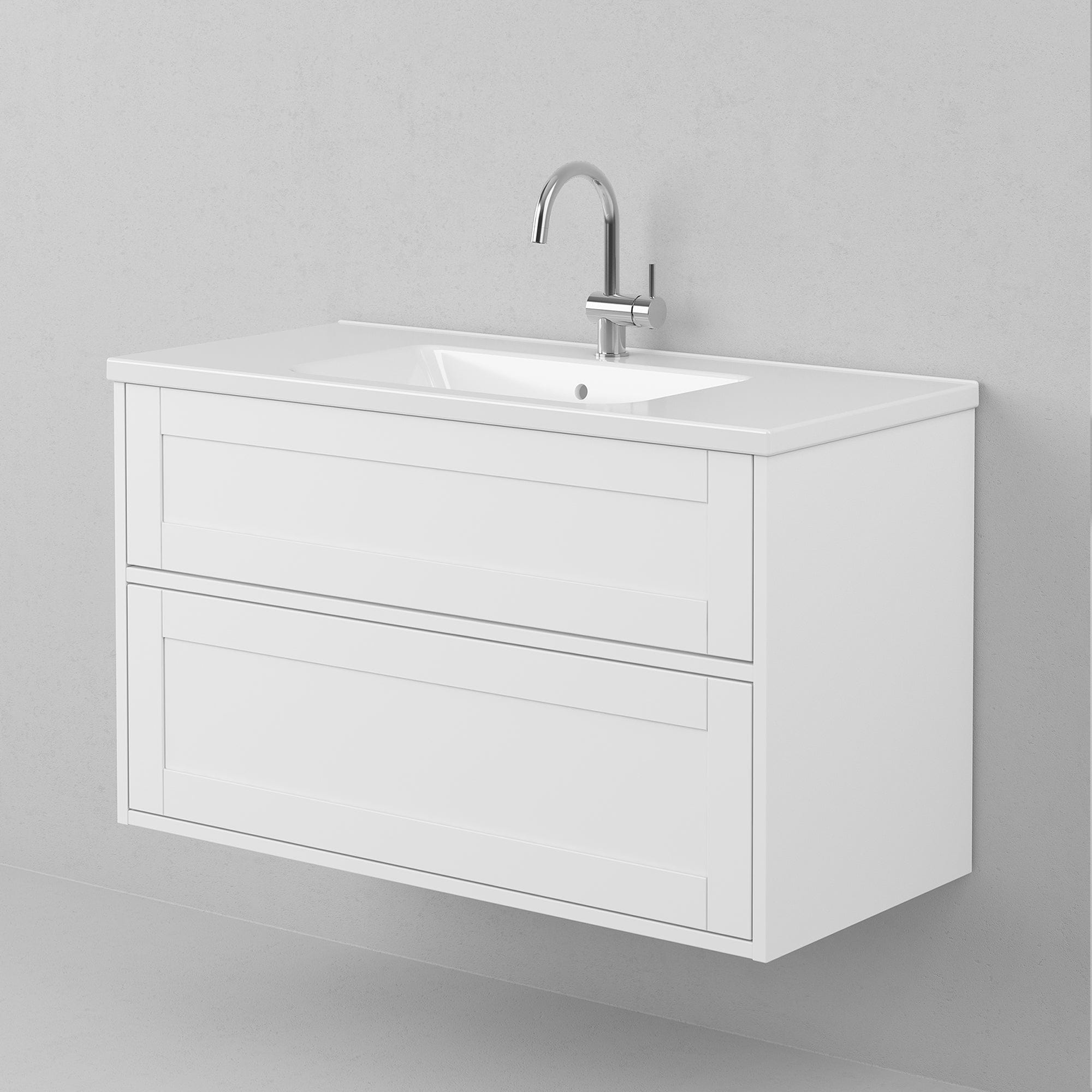 INR GRAND Classic Servantskap 2 Skuffer H570xD450mm Premium white / 100cm INR Iconic Nordic Rooms Servantskap INR-335015