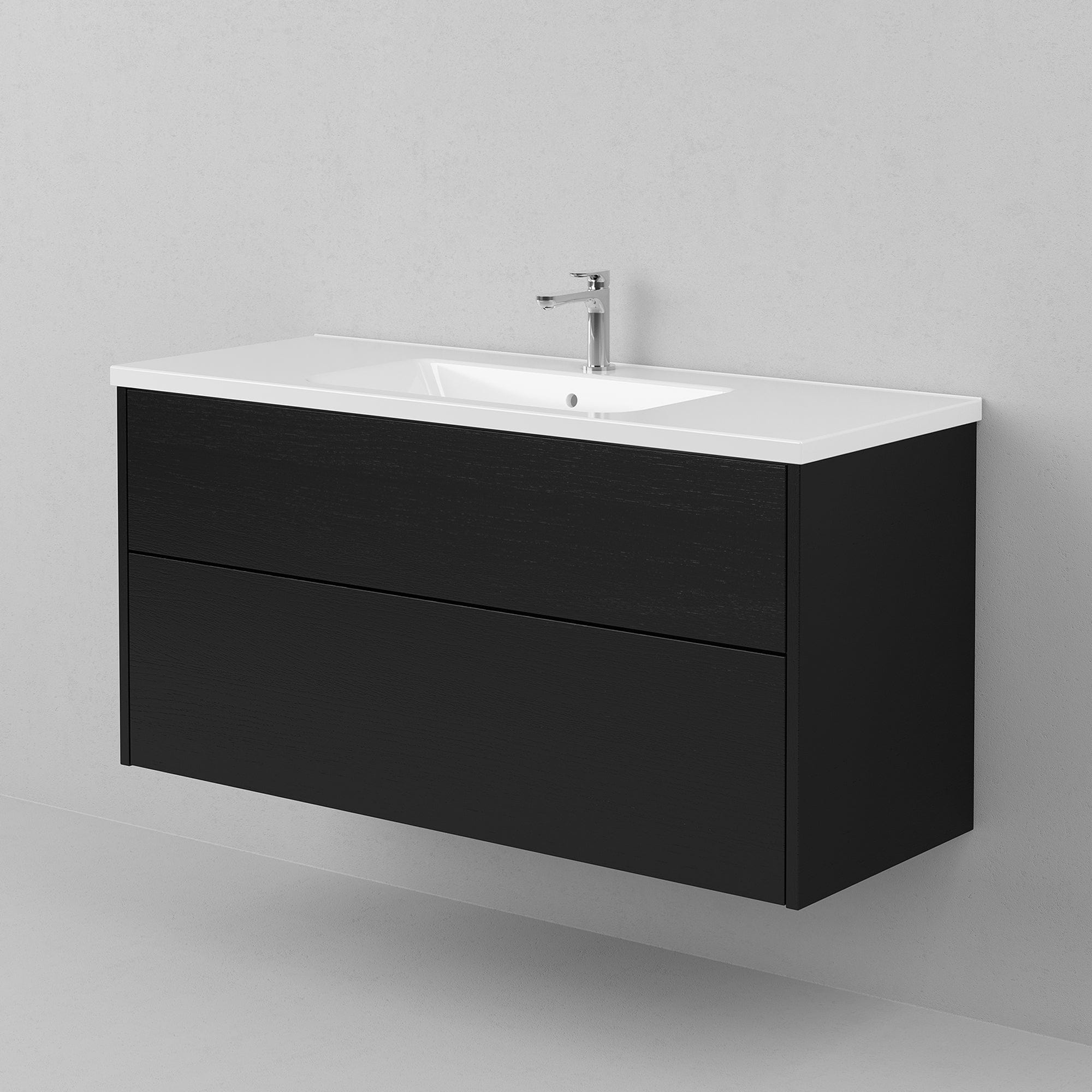 INR GRAND Solid Servantskap 2 Skuffer H570xD450mm Black oak / 120cm INR Iconic Nordic Rooms Servantskap INR-335139