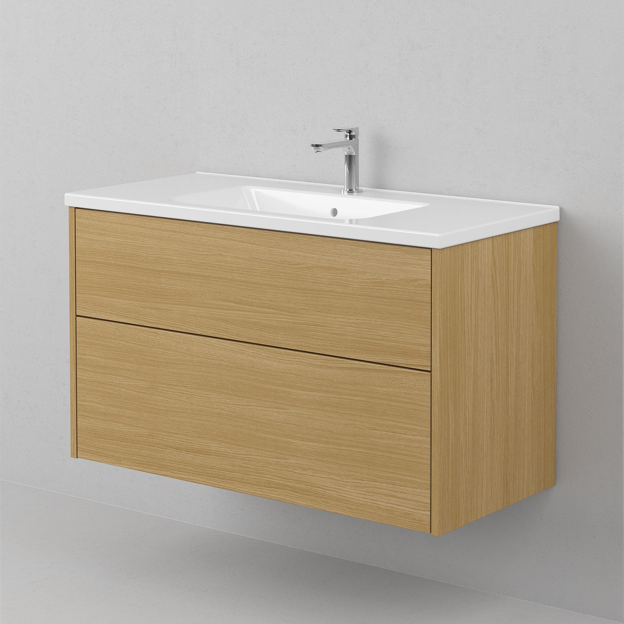 INR GRAND Solid Servantskap 2 Skuffer H570xD450mm Natural oak / 100cm INR Iconic Nordic Rooms Servantskap INR-334934