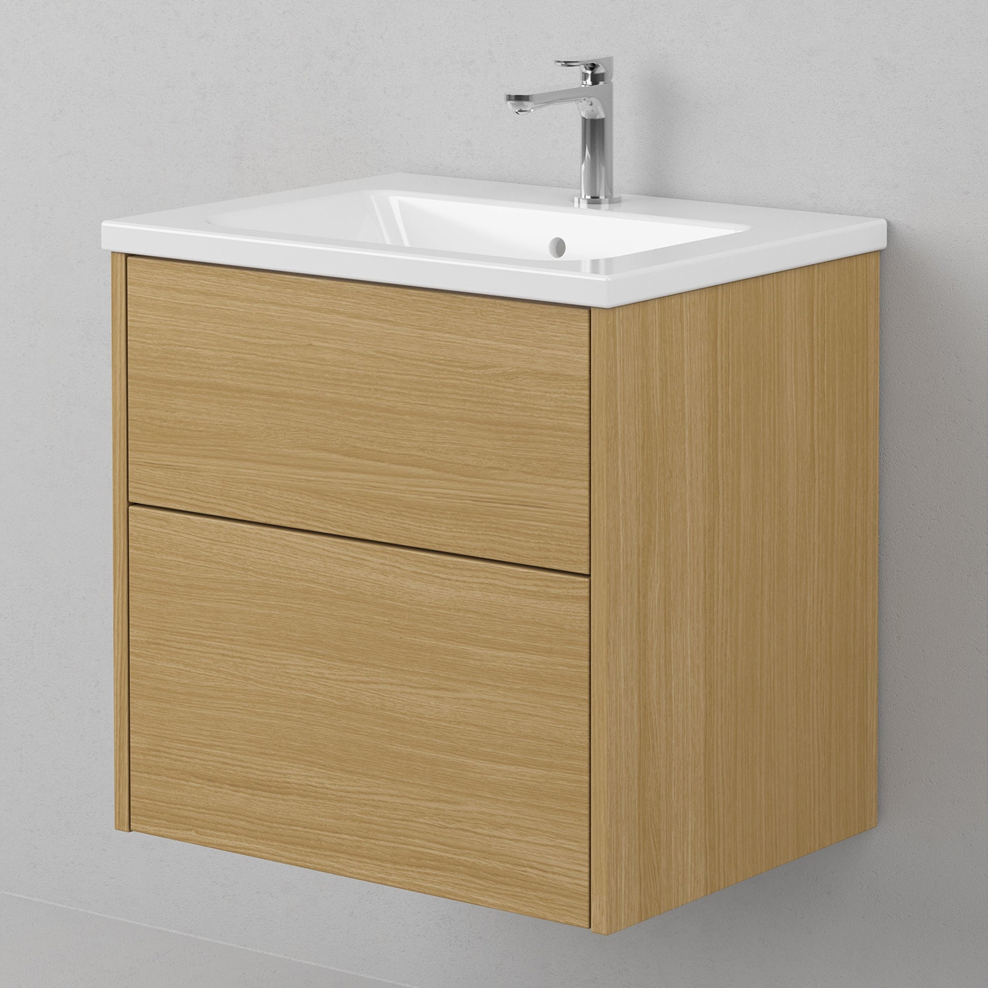 INR GRAND Solid Servantskap 2 Skuffer H570xD450mm Natural oak / 60cm INR Iconic Nordic Rooms Servantskap INR-334534