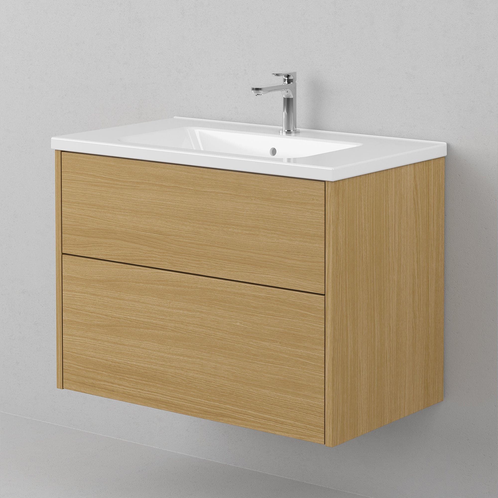 INR GRAND Solid Servantskap 2 Skuffer H570xD450mm Natural oak / 80cm INR Iconic Nordic Rooms Servantskap INR-334734