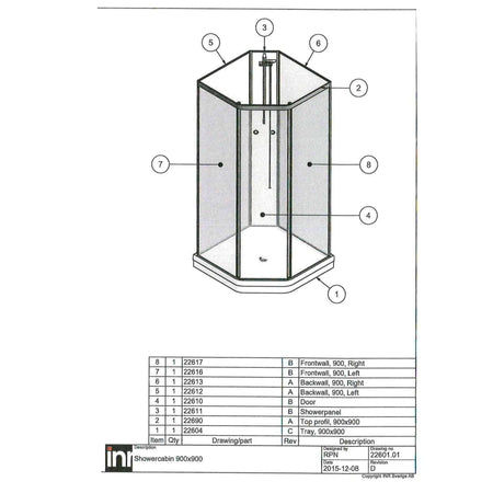 INR Nevada 2.0 Dusjkabinett
