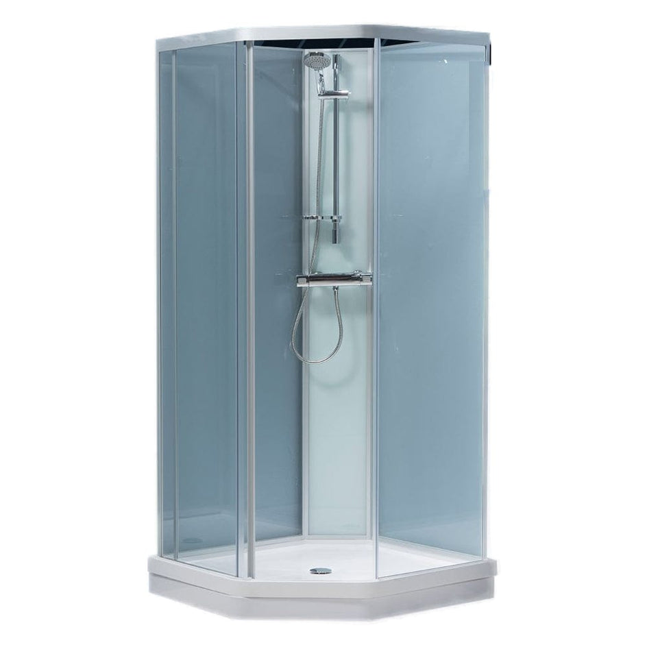 INR Nevada 2.0 Dusjkabinett Krom / 90x90cm / Klart glass INR Iconic Nordic Rooms Dusjkabinett INR-90402390