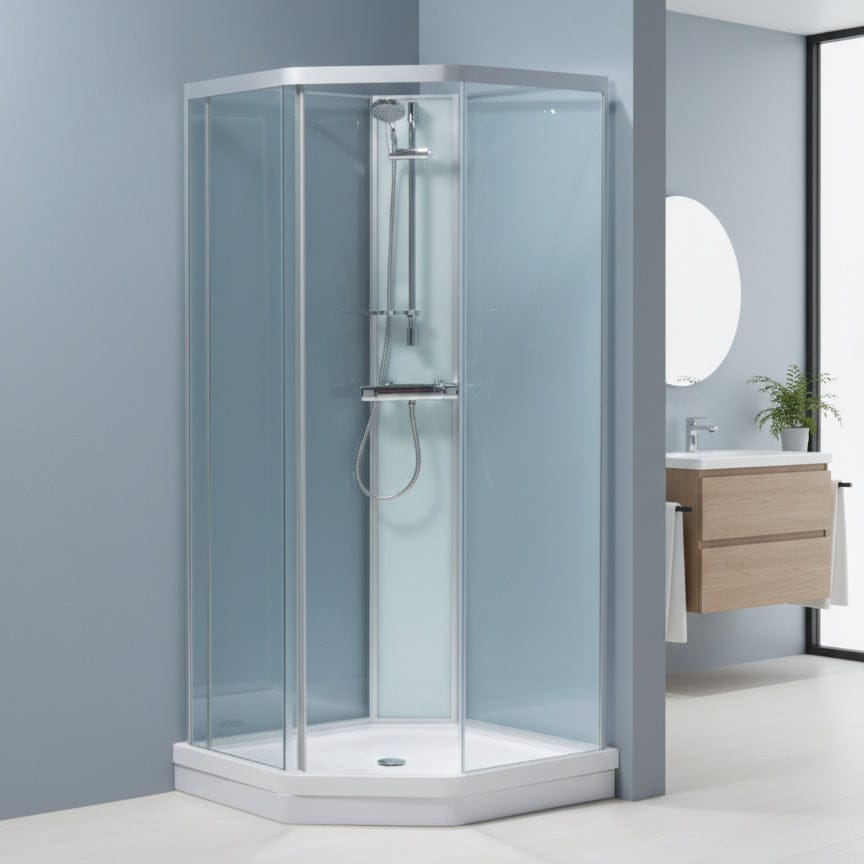 INR Nevada 2.0 Dusjkabinett Krom / 90x90cm / Klart glass INR Iconic Nordic Rooms Dusjkabinett INR-90402390