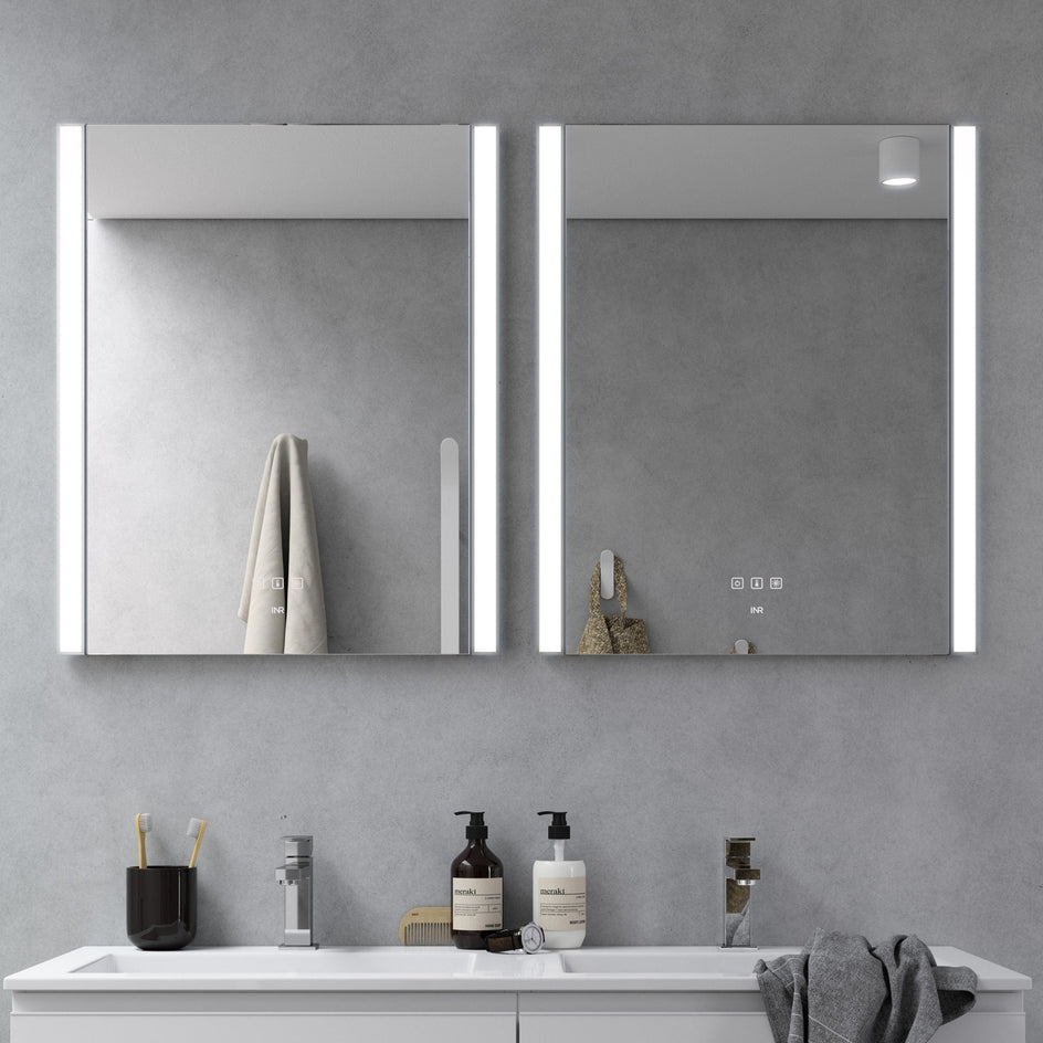 INR SCENE Speil med Regulerbar sidebelysning B500-1200xH720xD30/70mm INR Iconic Nordic Rooms Baderomsspeil