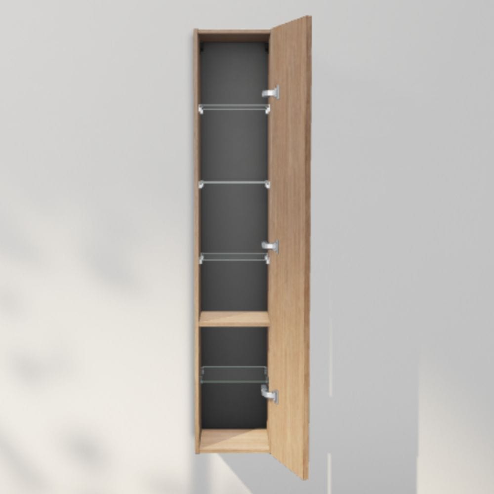 INR Sense 30/30 Høyskap Natural oak / 30cm / Høyre INR Iconic Nordic Rooms Høyskap bad INR-386334H