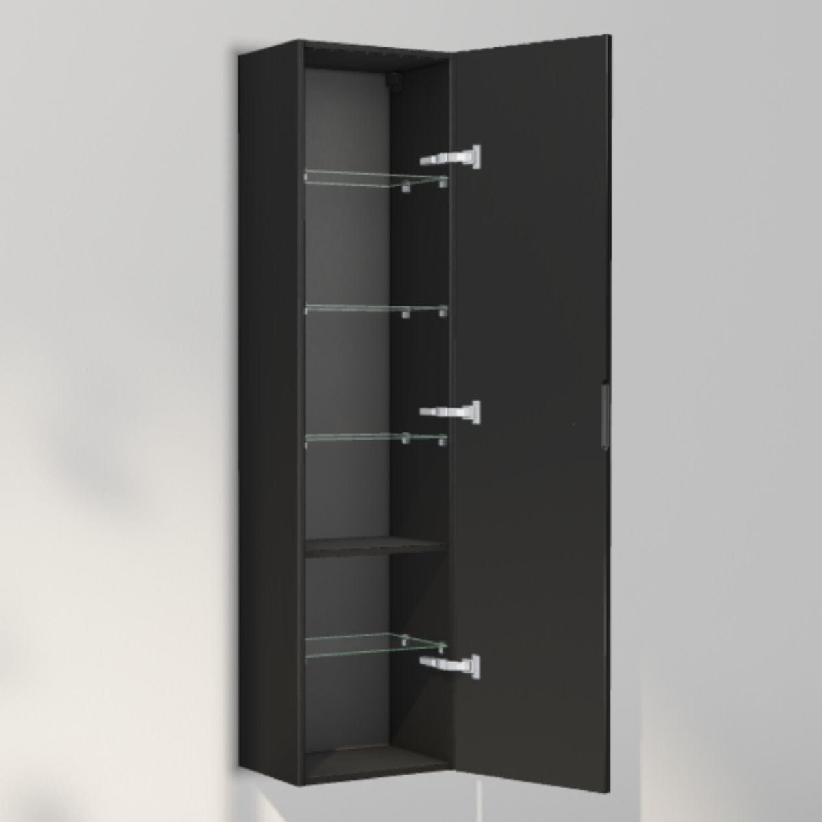 INR Solid 40/30 Høyskap Black oak / 40cm / Høyre INR Iconic Nordic Rooms Høyskap bad INR-385939H