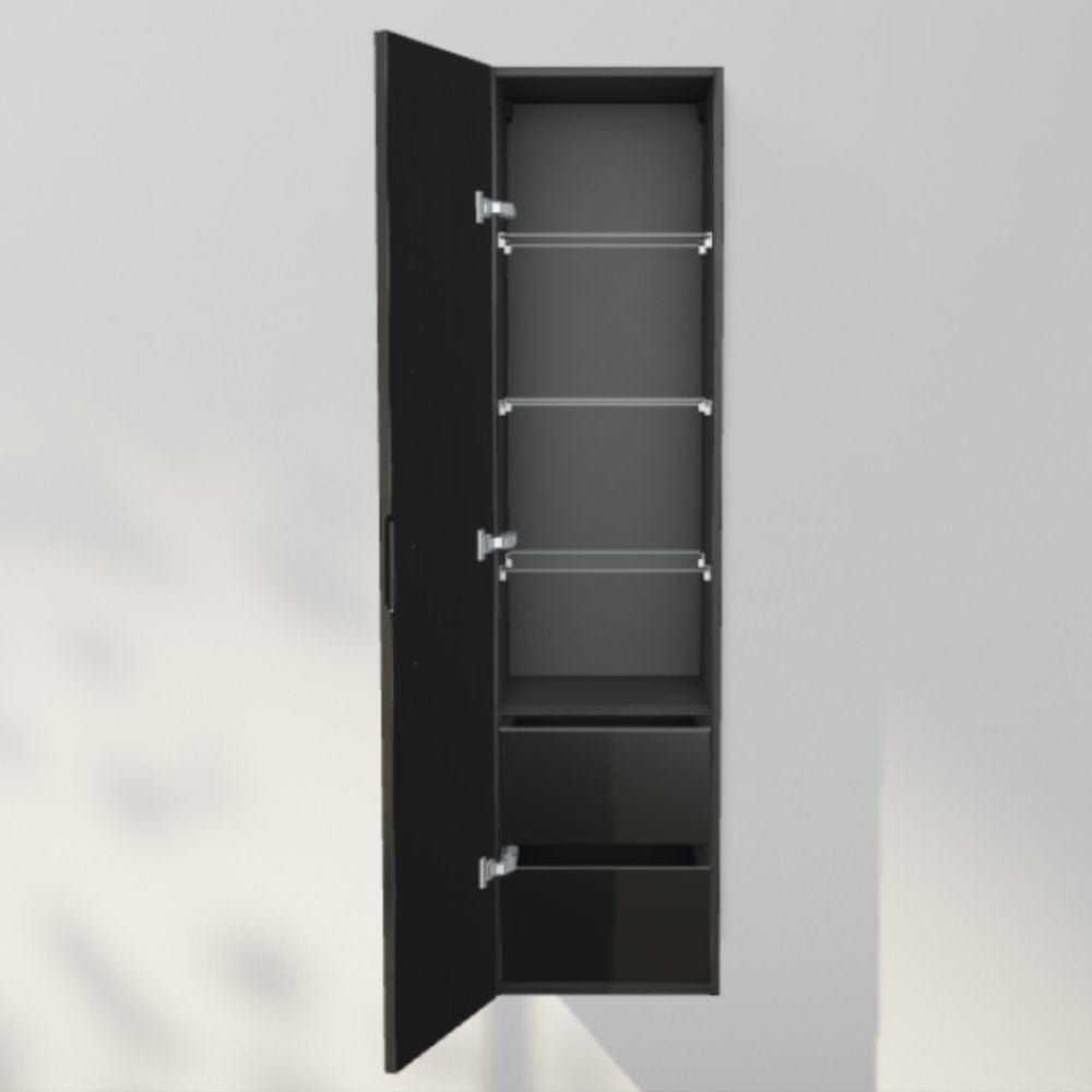 INR Solid 40/40 Høyskap med skuffer Black oak / 40cm / Venstre INR Iconic Nordic Rooms Høyskap bad INR-386239V