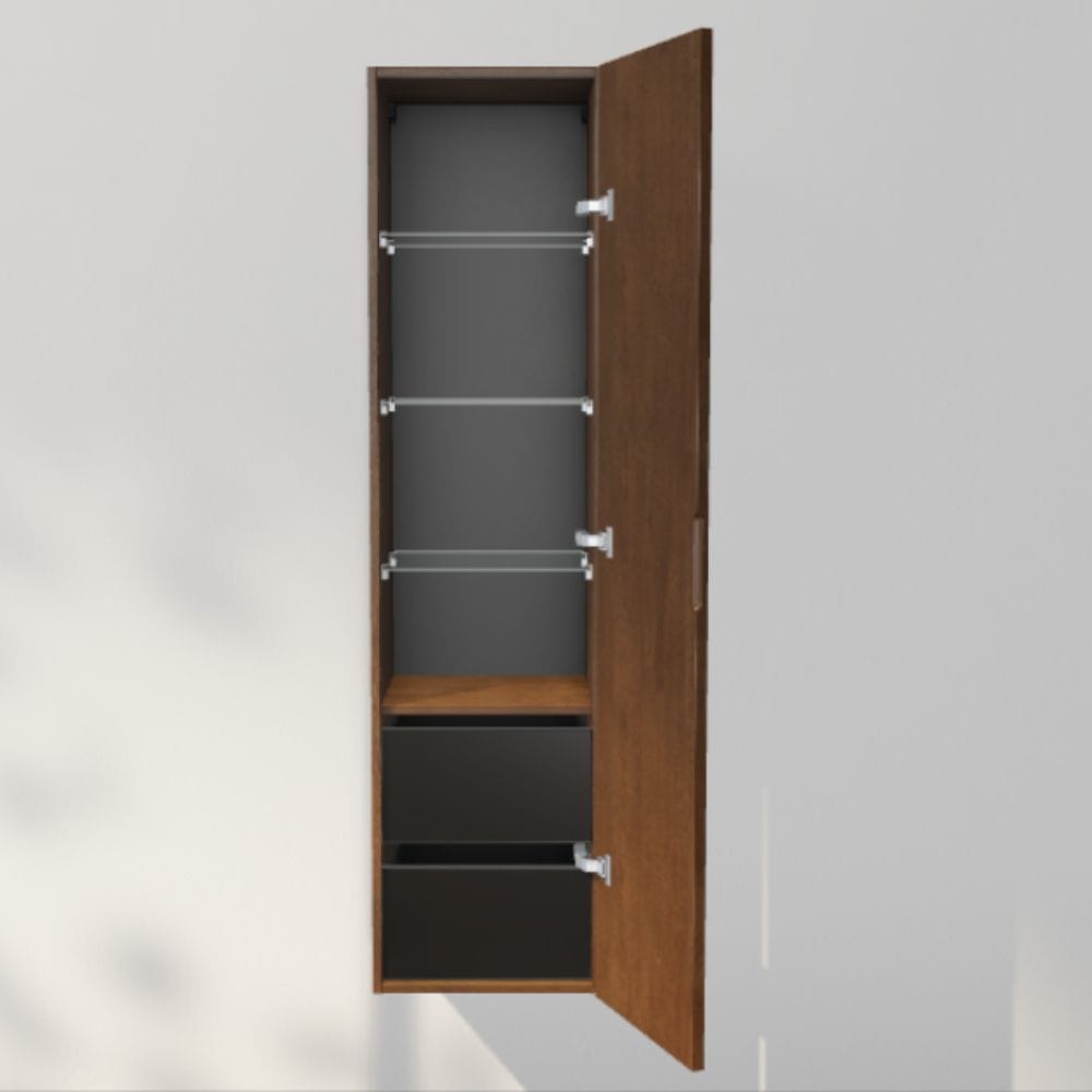 INR Solid 40/40 Høyskap med skuffer Dark oak / 40cm / Høyre INR Iconic Nordic Rooms Høyskap bad INR-386238H