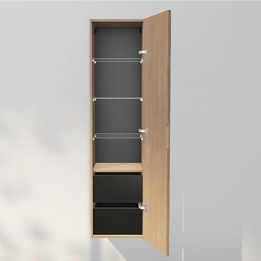 INR Solid 40/40 Høyskap med skuffer Natural oak / 40cm / Høyre INR Iconic Nordic Rooms Høyskap bad INR-386234H