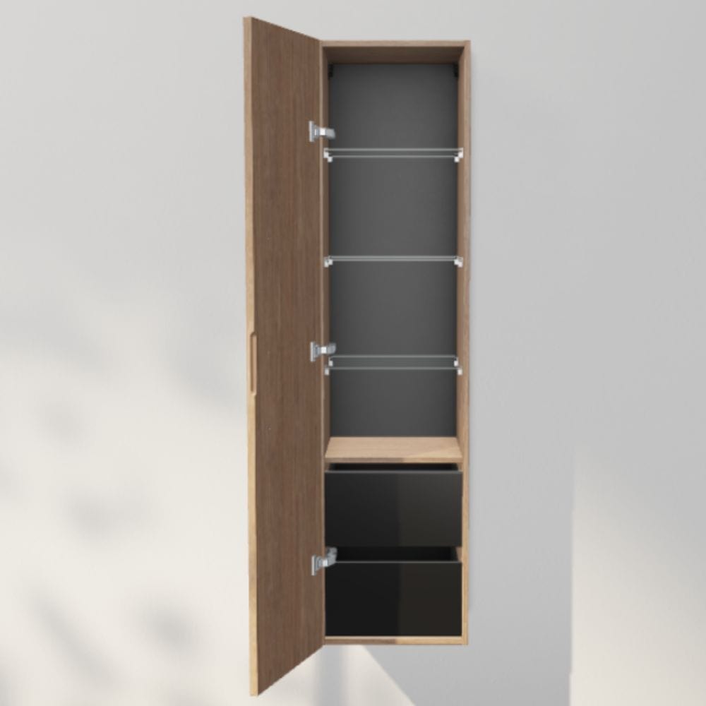 INR Solid 40/40 Høyskap med skuffer Natural oak / 40cm / Venstre INR Iconic Nordic Rooms Høyskap bad INR-386234V