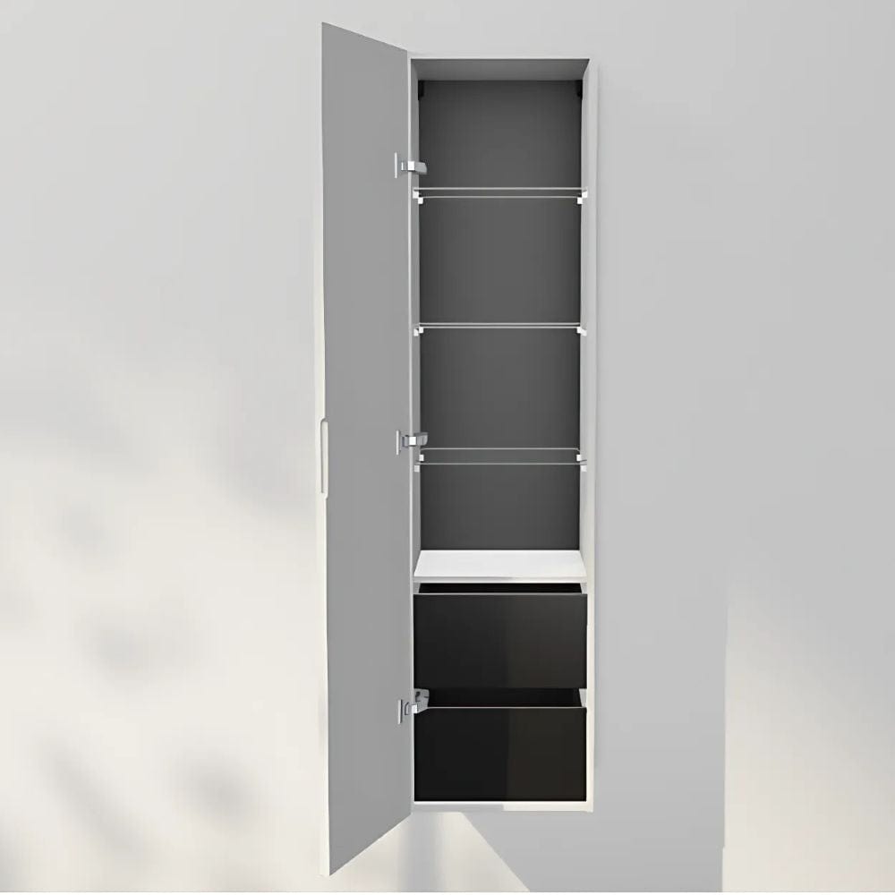 INR Solid 40/40 Høyskap med skuffer Pure white / 40cm / Venstre INR Iconic Nordic Rooms Høyskap bad INR-386216V