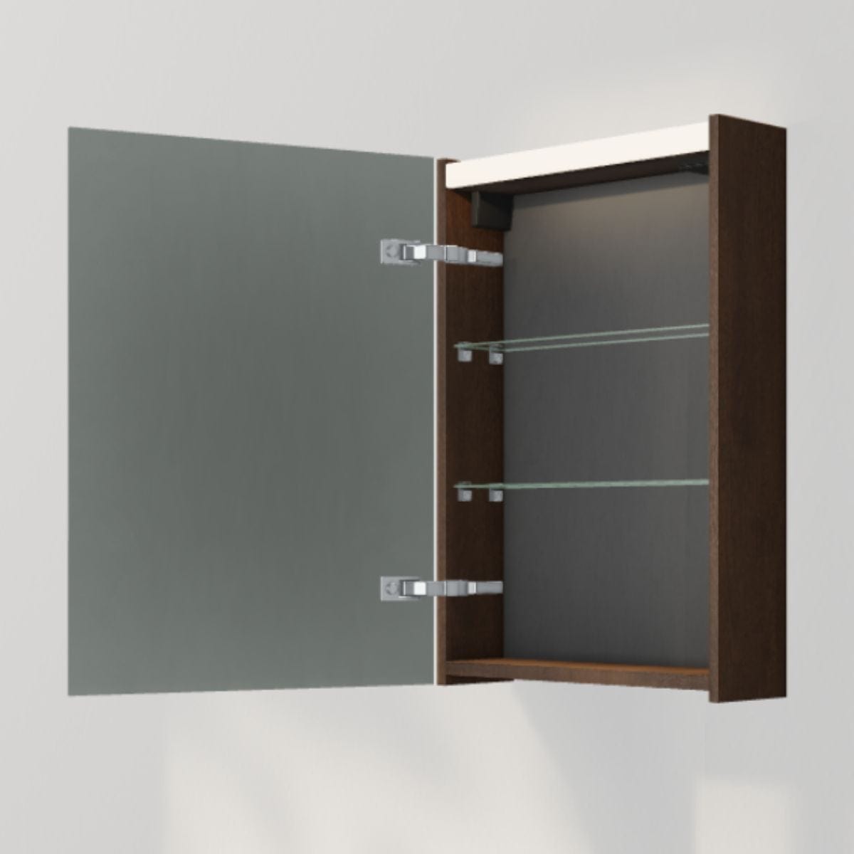 INR STAGE 50 Speilskap med Stikkontakt Dark oak / 50cm / Venstre INR Iconic Nordic Rooms Speilskap INR-368638V
