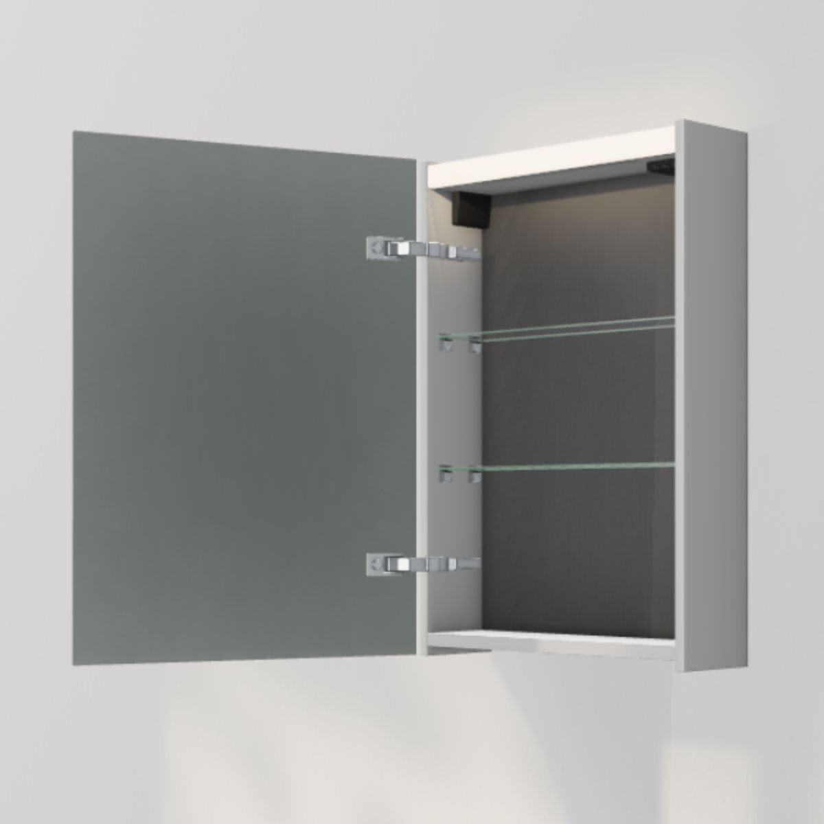 INR STAGE 50 Speilskap med Stikkontakt Pure white / 50cm / Venstre INR Iconic Nordic Rooms Speilskap INR-368616V