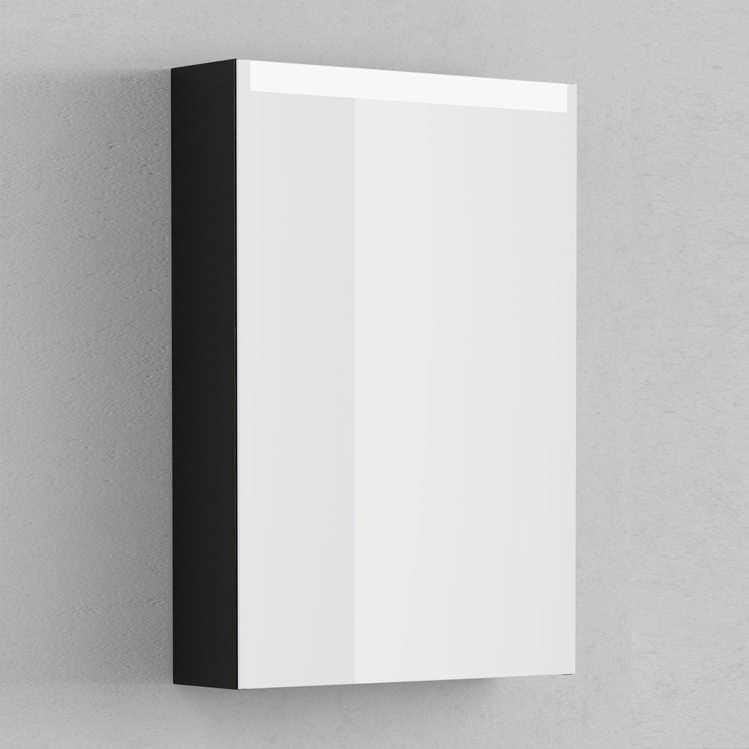 INR STAGE Plus Speilskap med Lysregulering B400-1400xH720xD140mm Black oak / 50cm høyre INR Iconic Nordic Rooms Speilskap INR-369239H