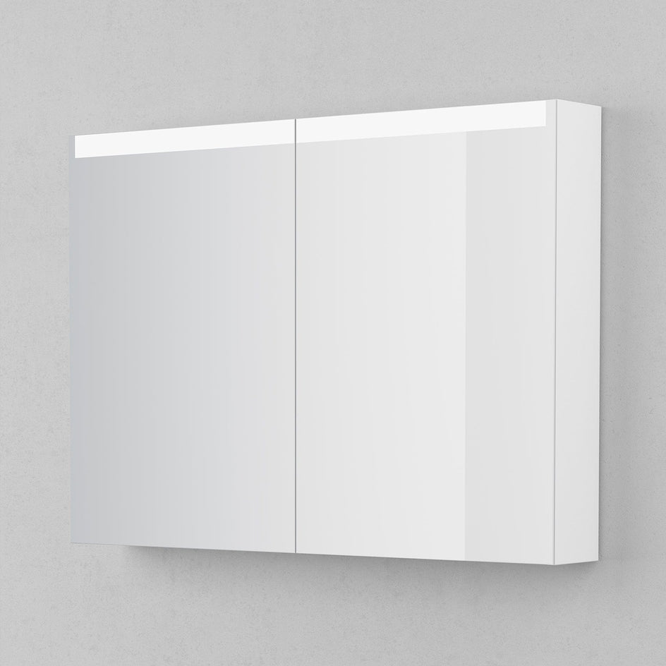 INR STAGE Plus Speilskap med Lysregulering B400-1400xH720xD140mm Premium white / 100cm INR Iconic Nordic Rooms Speilskap INR-369511