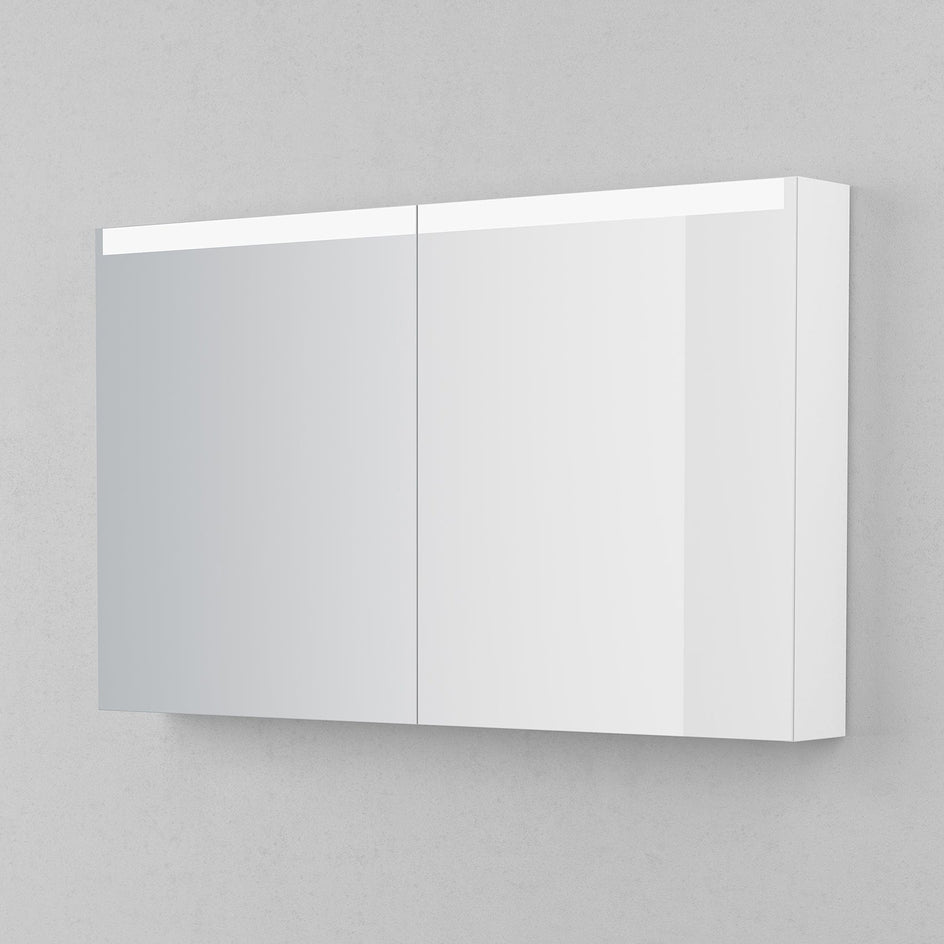 INR STAGE Plus Speilskap med Lysregulering B400-1400xH720xD140mm Premium white / 120cm INR Iconic Nordic Rooms Speilskap INR-369611