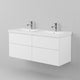 INR VISKAN Solid Servantskap for dobbel servant 4 Skuffer H490xD425mm Premium white / 120cm dobbel INR Iconic Nordic Rooms Servantskap INR-322011