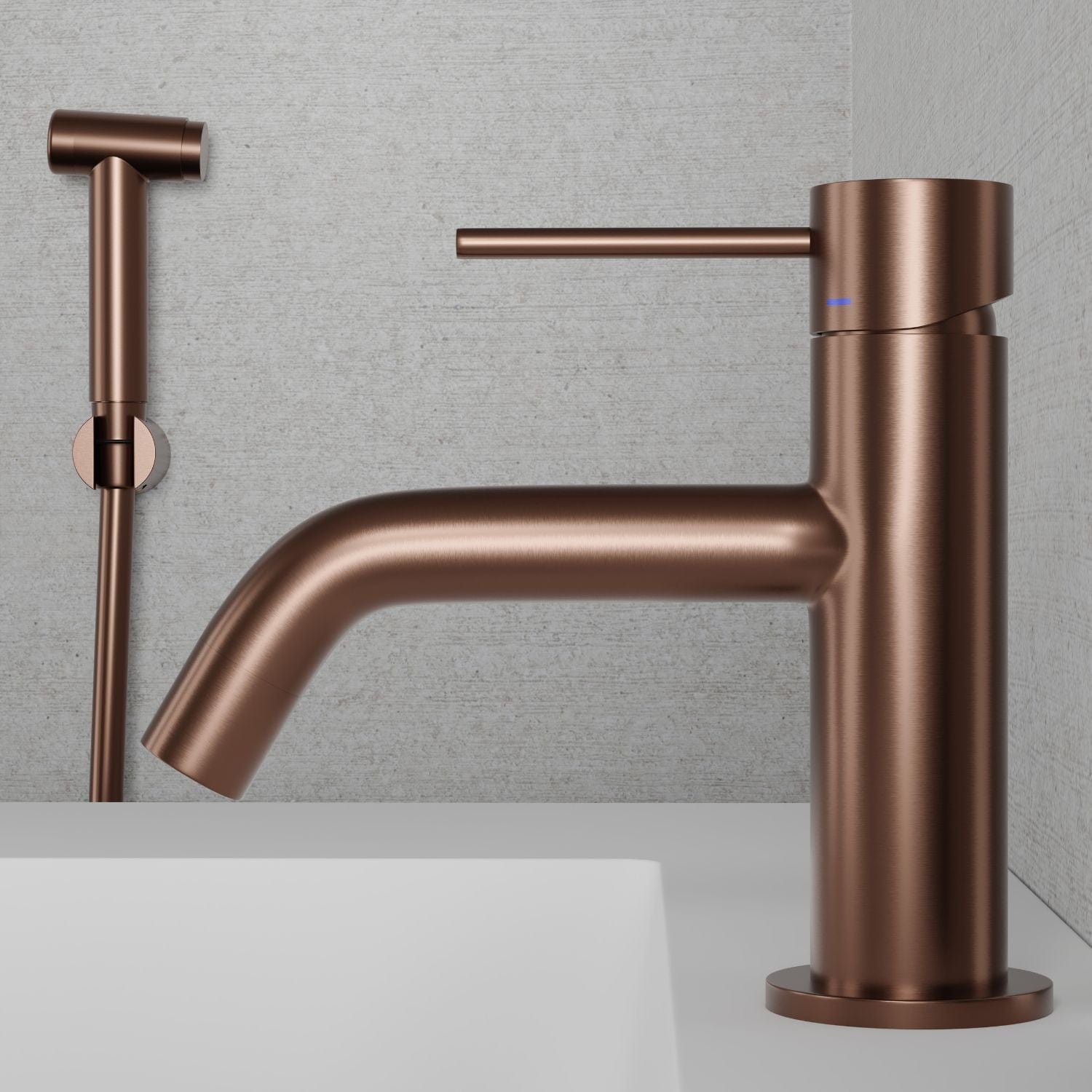 INR Voyage Low Servantbatteri med Hånddusj Brushed bronze INR Iconic Nordic Rooms Servantbatteri INR-80001422