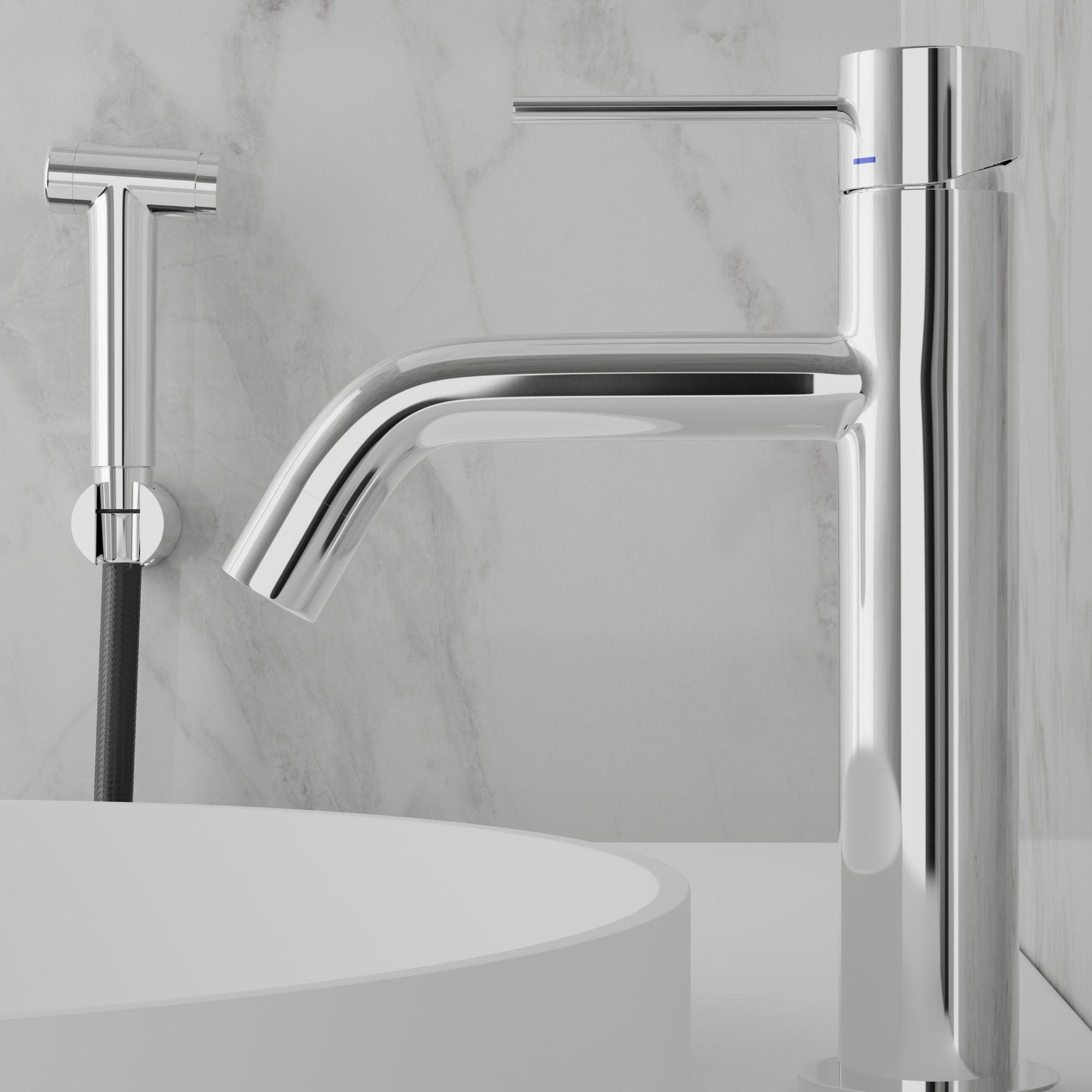 INR Voyage Mid Servantbatteri med Hånddusj Polished INR Iconic Nordic Rooms Servantbatteri INR-80001429