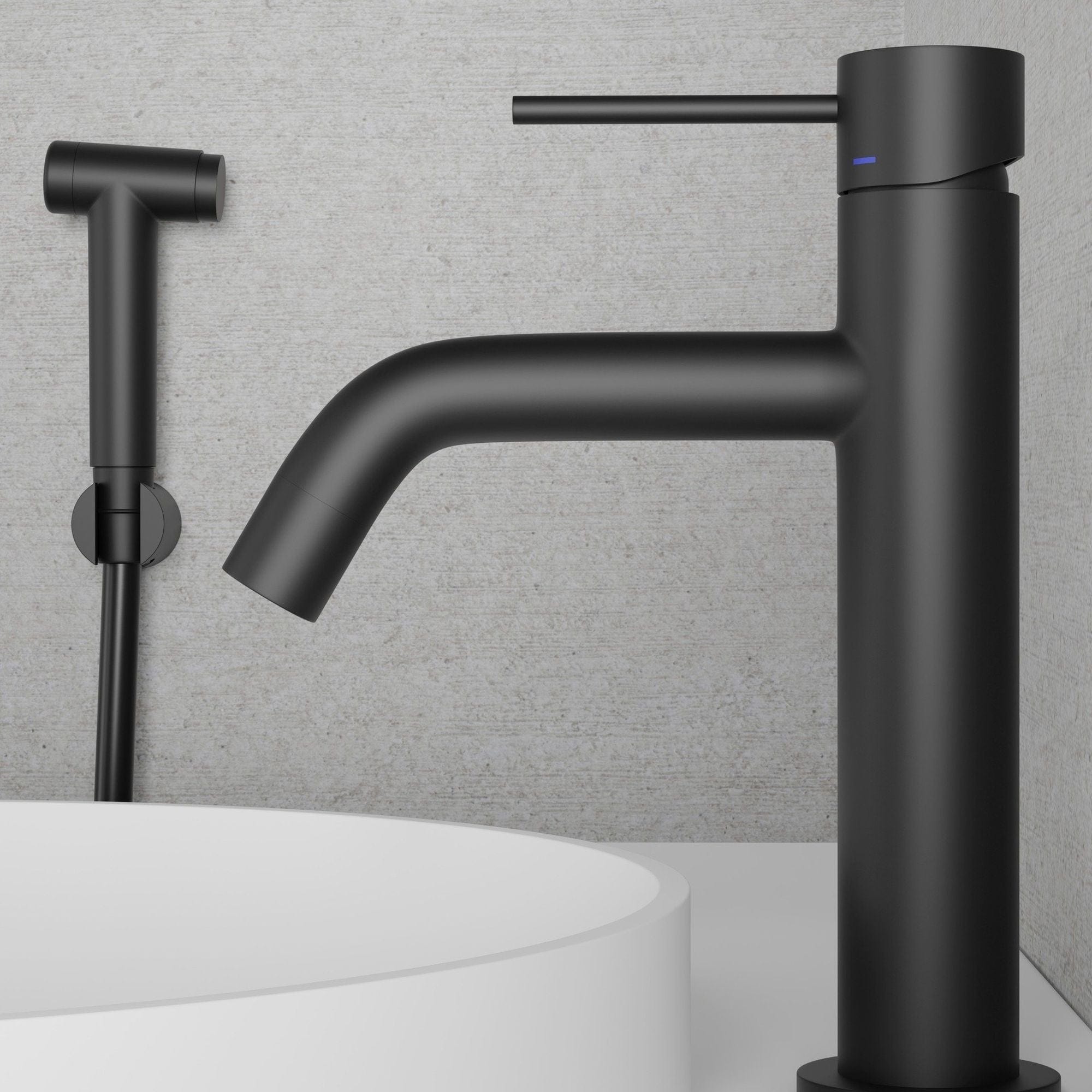 INR Voyage Mid Servantbatteri med Hånddusj Svart matt INR Iconic Nordic Rooms Servantbatteri INR-80001428