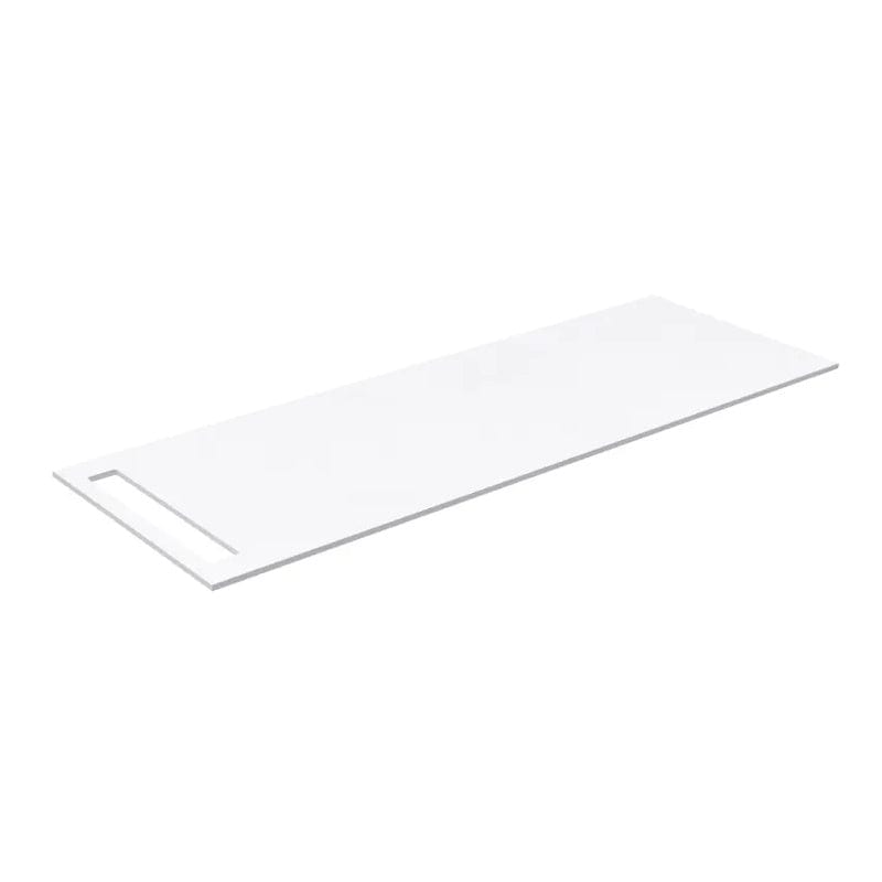 Korsbakken Benkeplate HPL med 1 håndkleholder Hvit matt / 1 side / 130cm Korsbakken Benkeplate bad KO-513402130