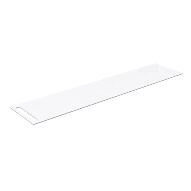 Korsbakken Benkeplate HPL med 1 håndkleholder Hvit matt / 1 side / 170cm Korsbakken Benkeplate bad KO-513402170