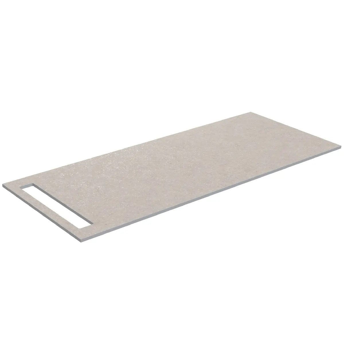 Korsbakken Benkeplate HPL med 1 håndkleholder Sand / 1 side / 110cm Korsbakken Benkeplate bad KO-513480110
